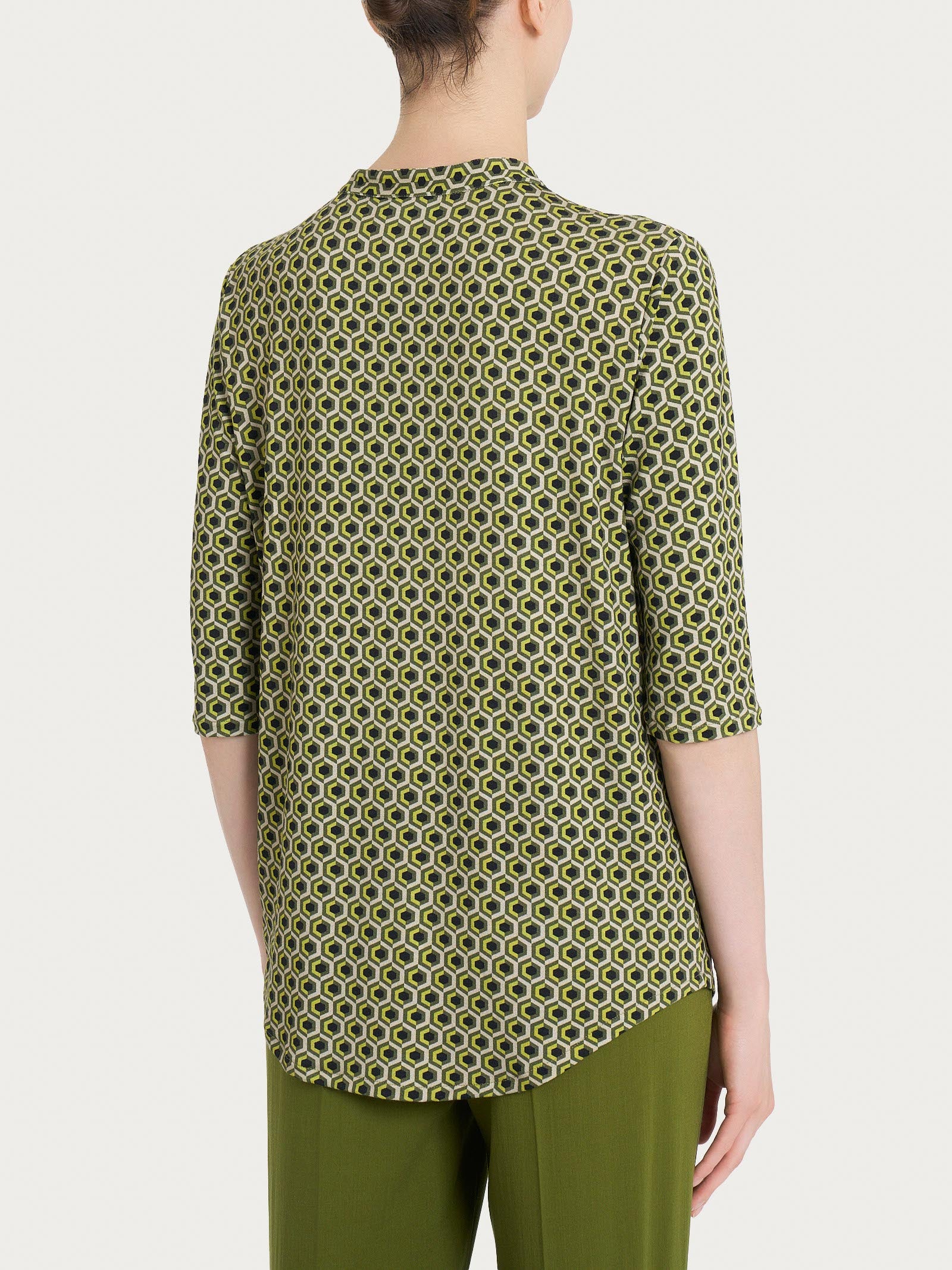 Ragno Maglietta 3/4 Scollo a V Fant. Sphagnum crepe