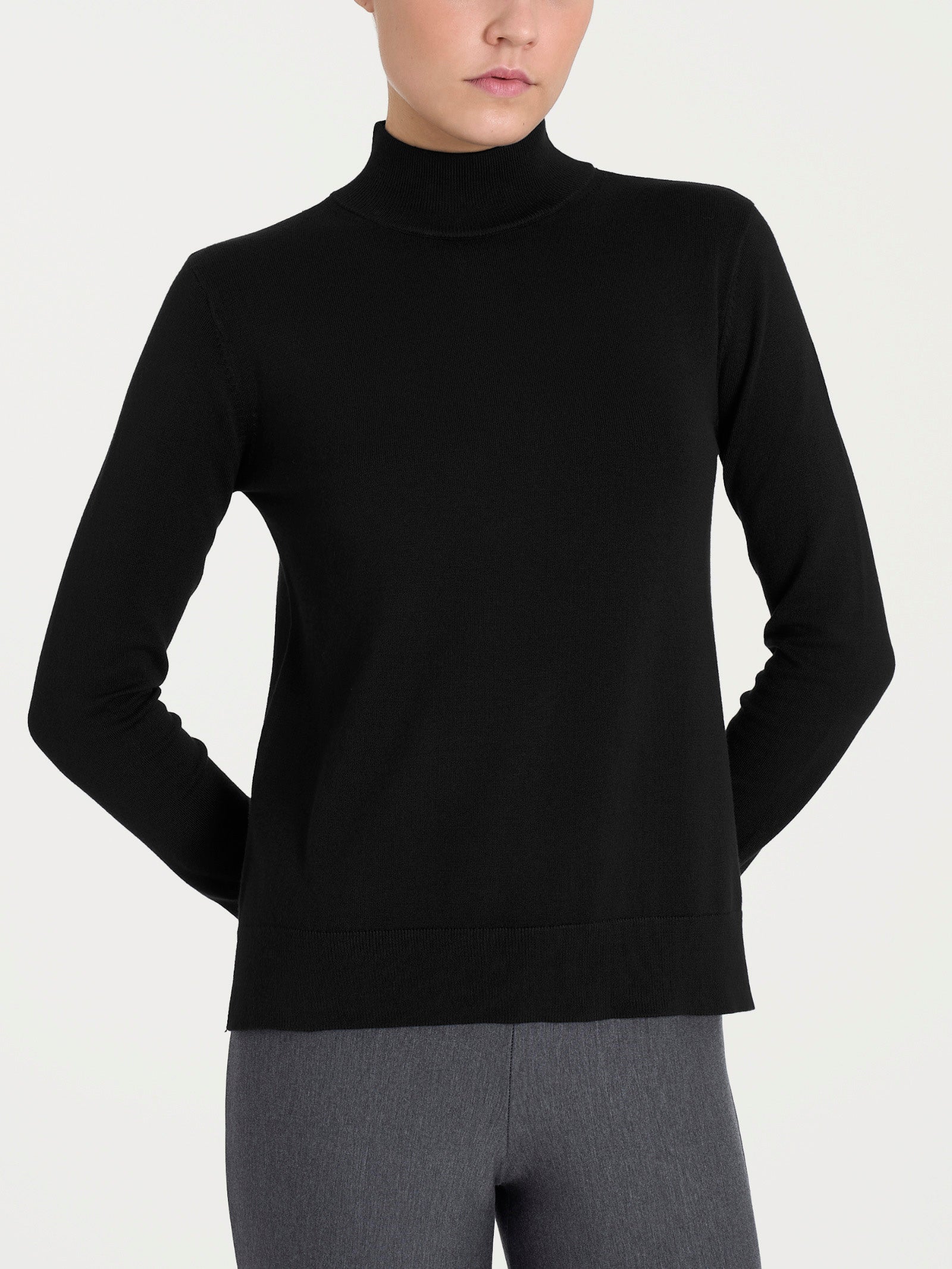 Ragno Four Seasons maglia lupetto viscosa donna nera