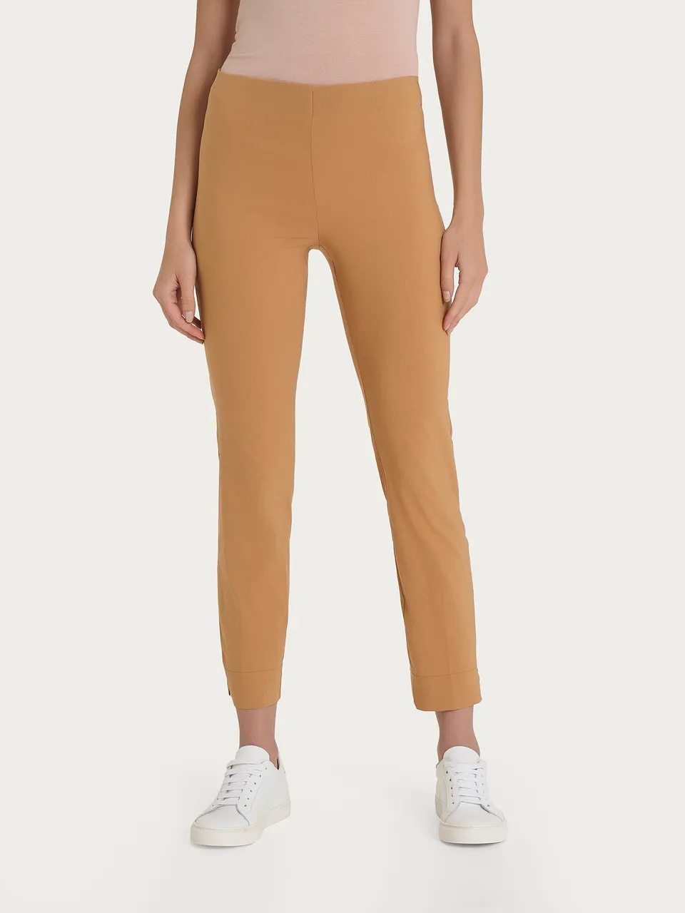 Ragno Super Fresh The Cigarette pantalone capri biscuit con spacchetti