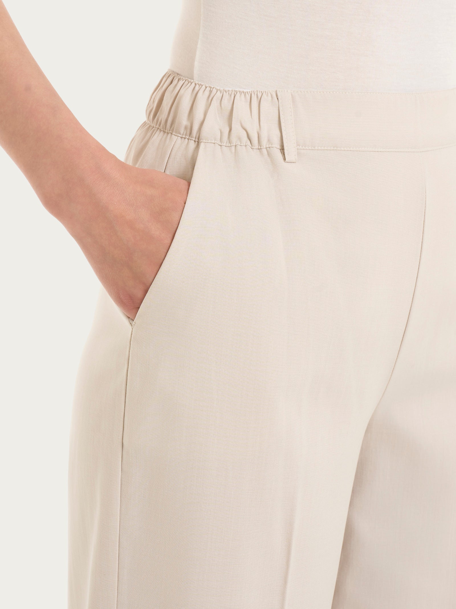 Ragno Super Natural pantalone ampio con tasche Champignon