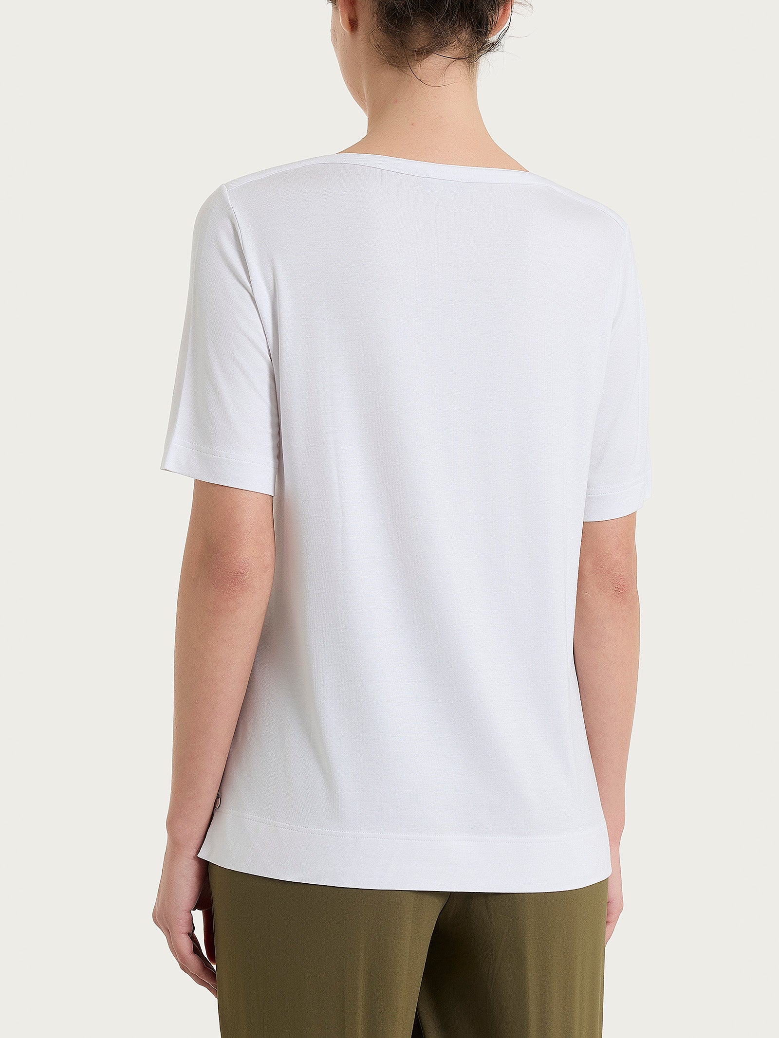 Ragno Viscosa Summer maglietta scollo V Bianco