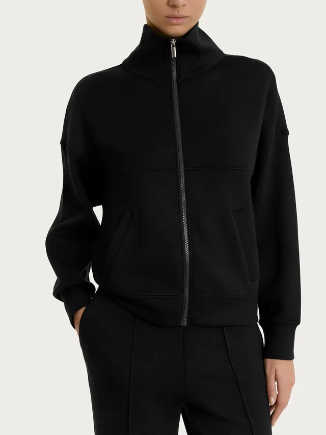 Ragno Homewear Giacca giacchina nera scuba con zip