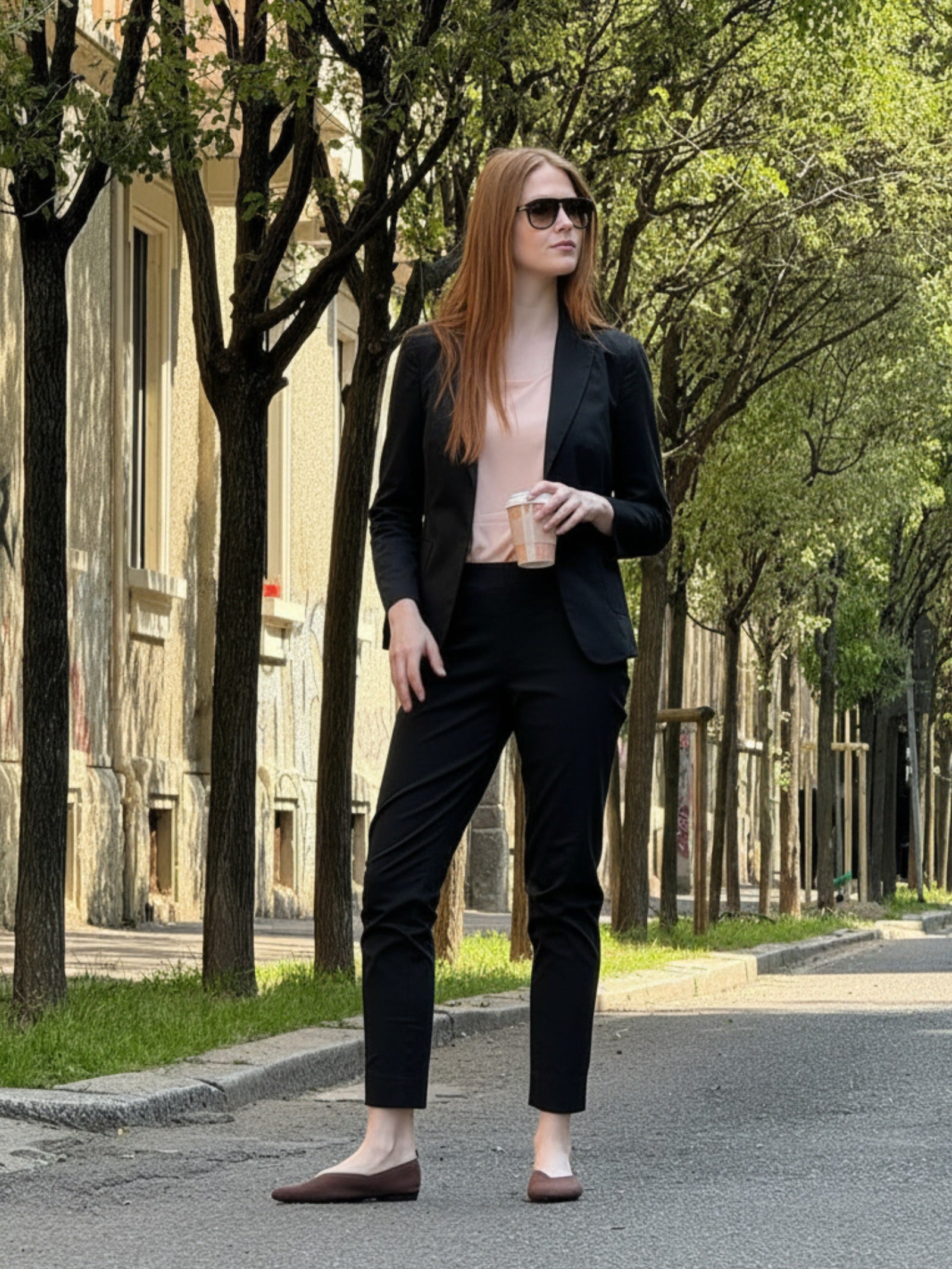 Ragno Satin Power blazer Nero due bottoni cotone