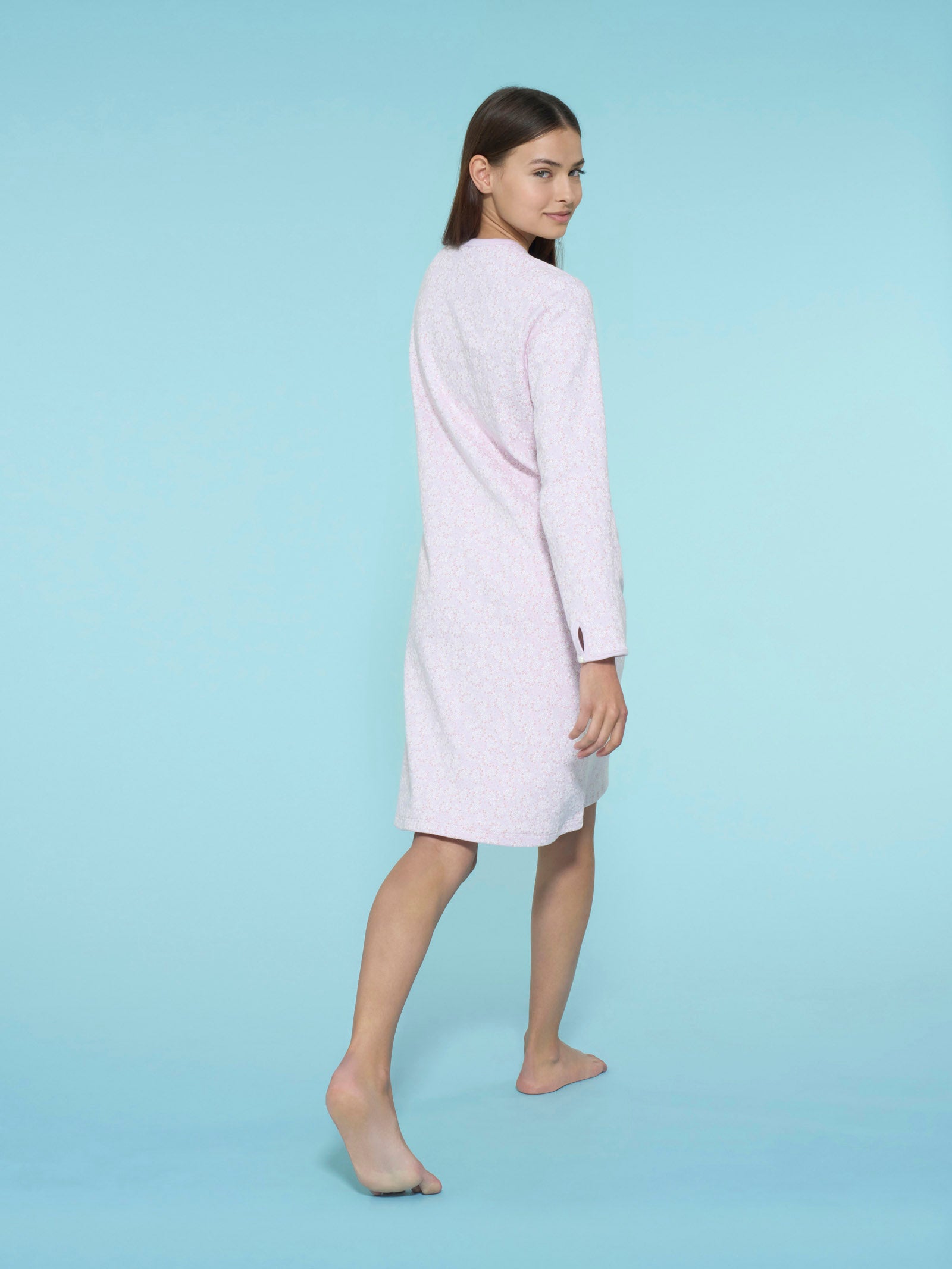Ragno Jersey Cotone Camicia Notte Serafino Lavender Fog Cotone