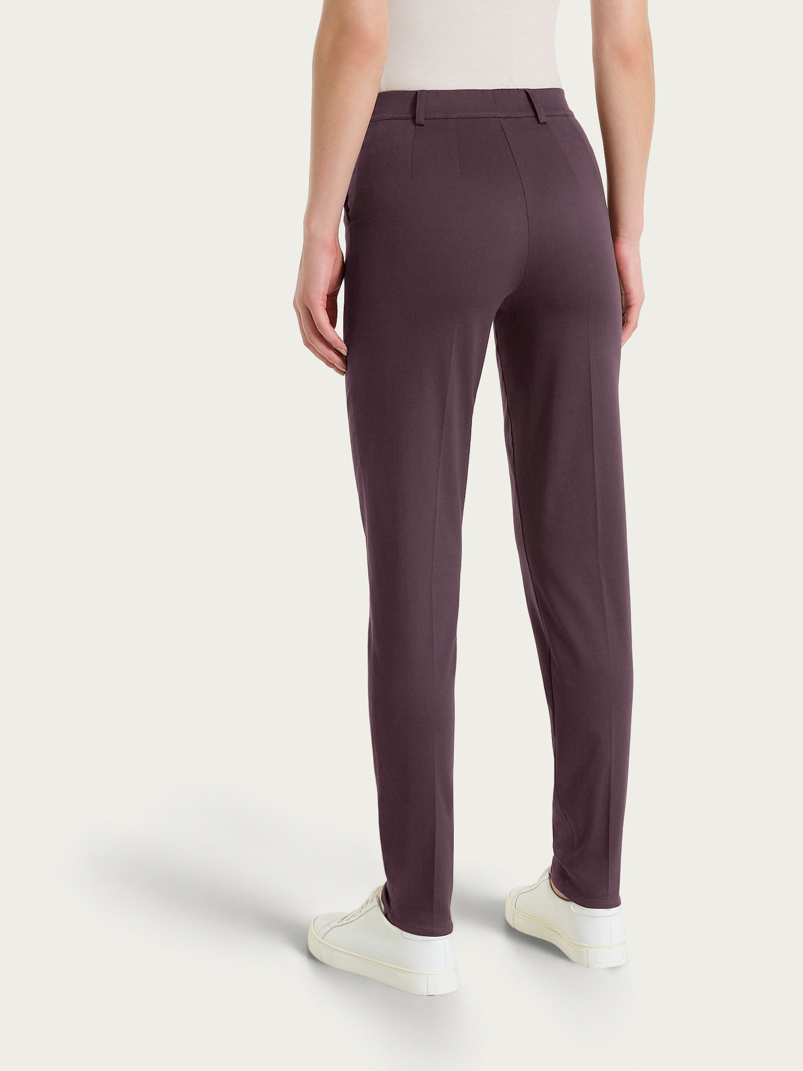 Ragno Satin Power Chino Slim Pantalone Raisin Viola