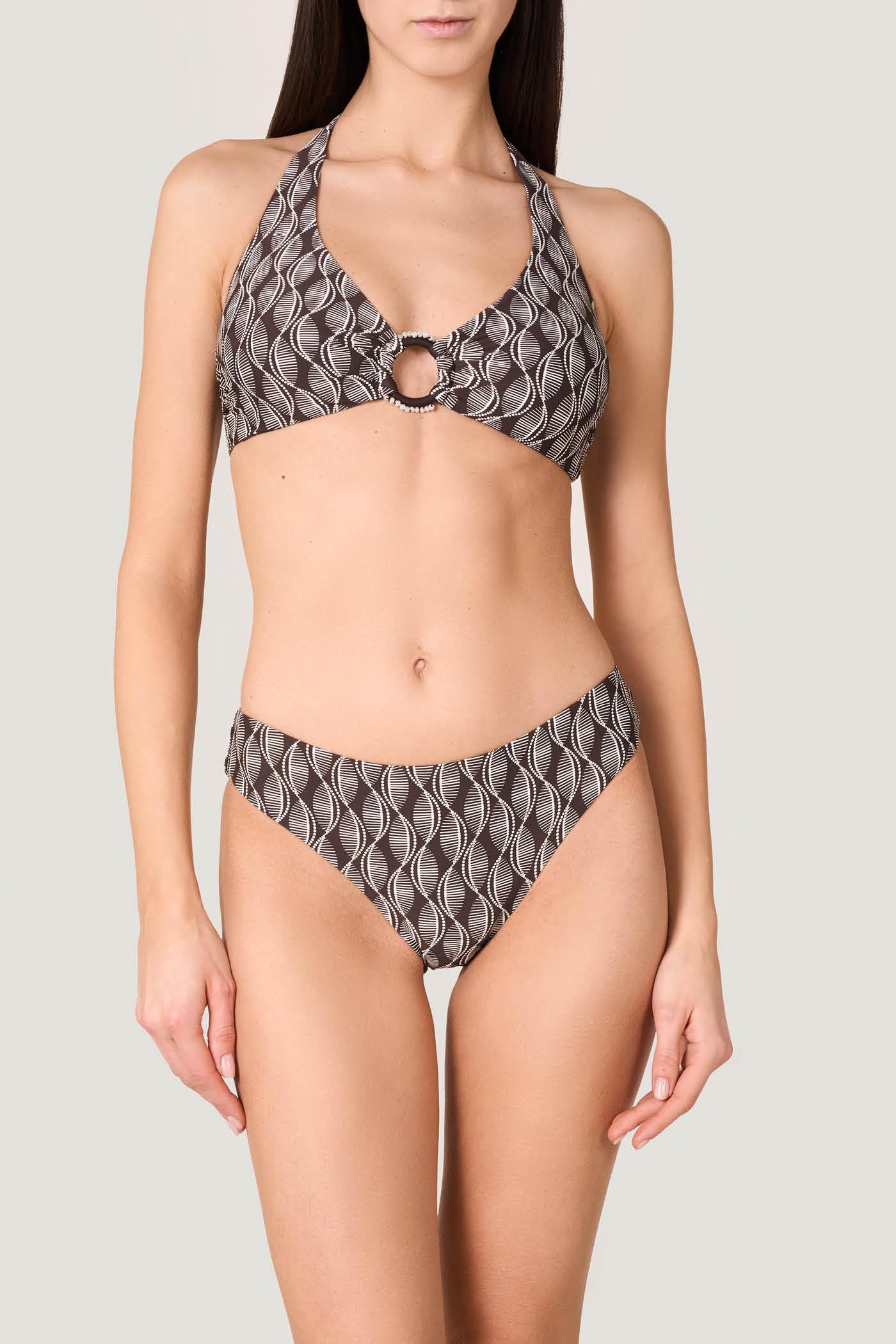 Goldenpoint Seashell slip bikini fianco basso geometrico
