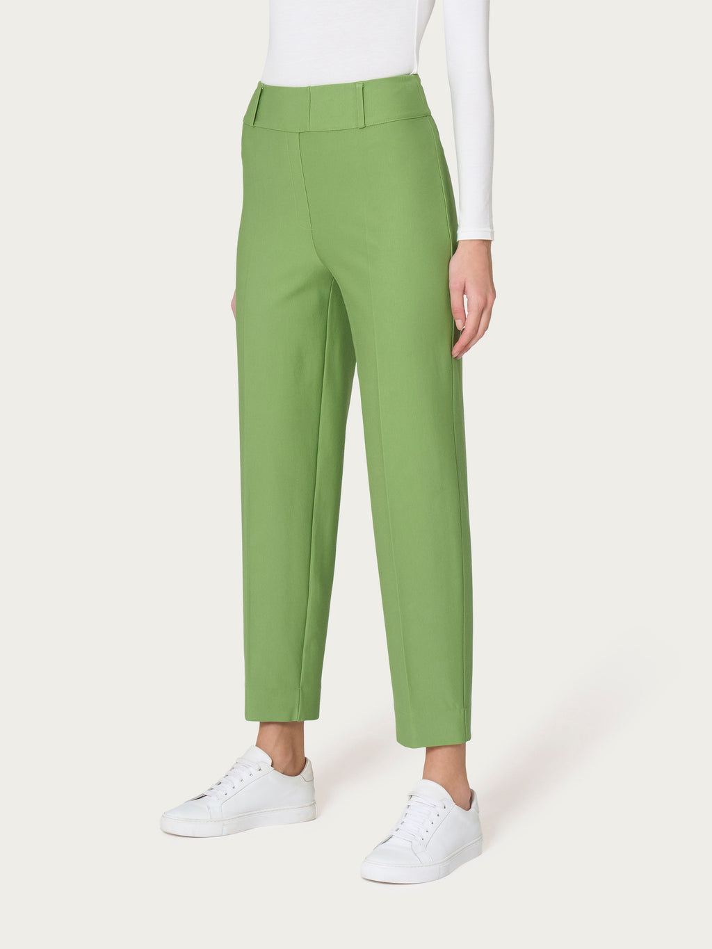 Ragno Compact Carrot Pants pantaloni donna piquant green elasticizzato