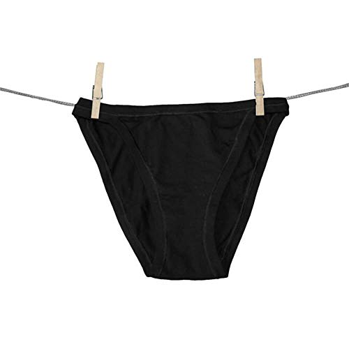 Lady C Emy tanga basso donna Nero cotone modal 3 pz
