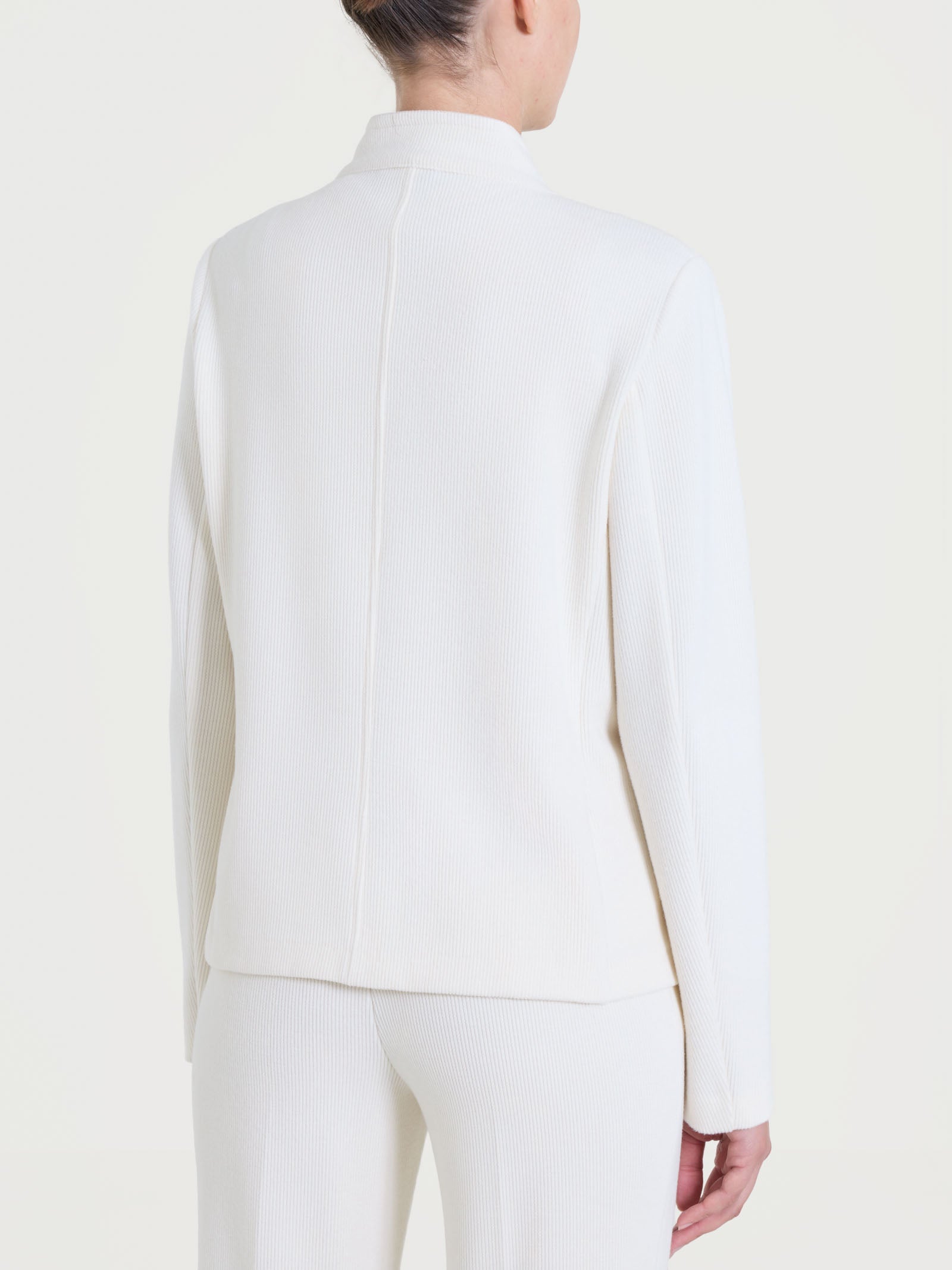 Ragno Velvet blazer corto Avorio due bottoni caldo