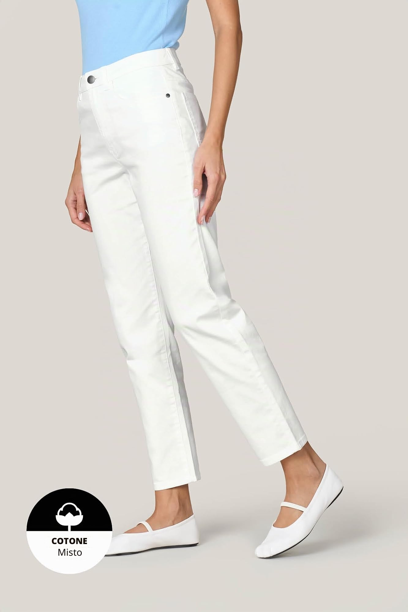 Goldenpoint jeans straight denim tasche donna