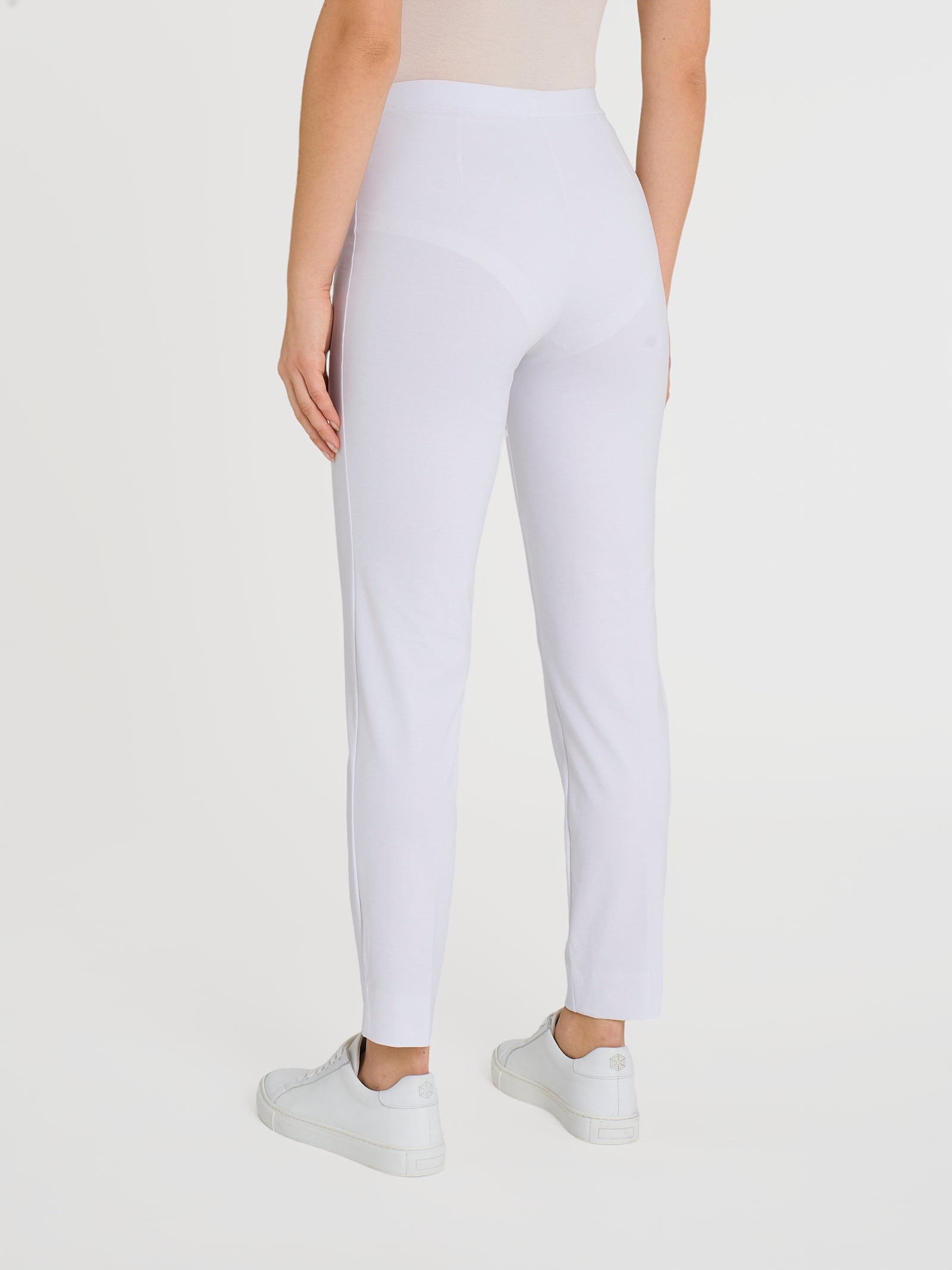 Ragno Compact Light pantalone sigaretta bianco misto cotone
