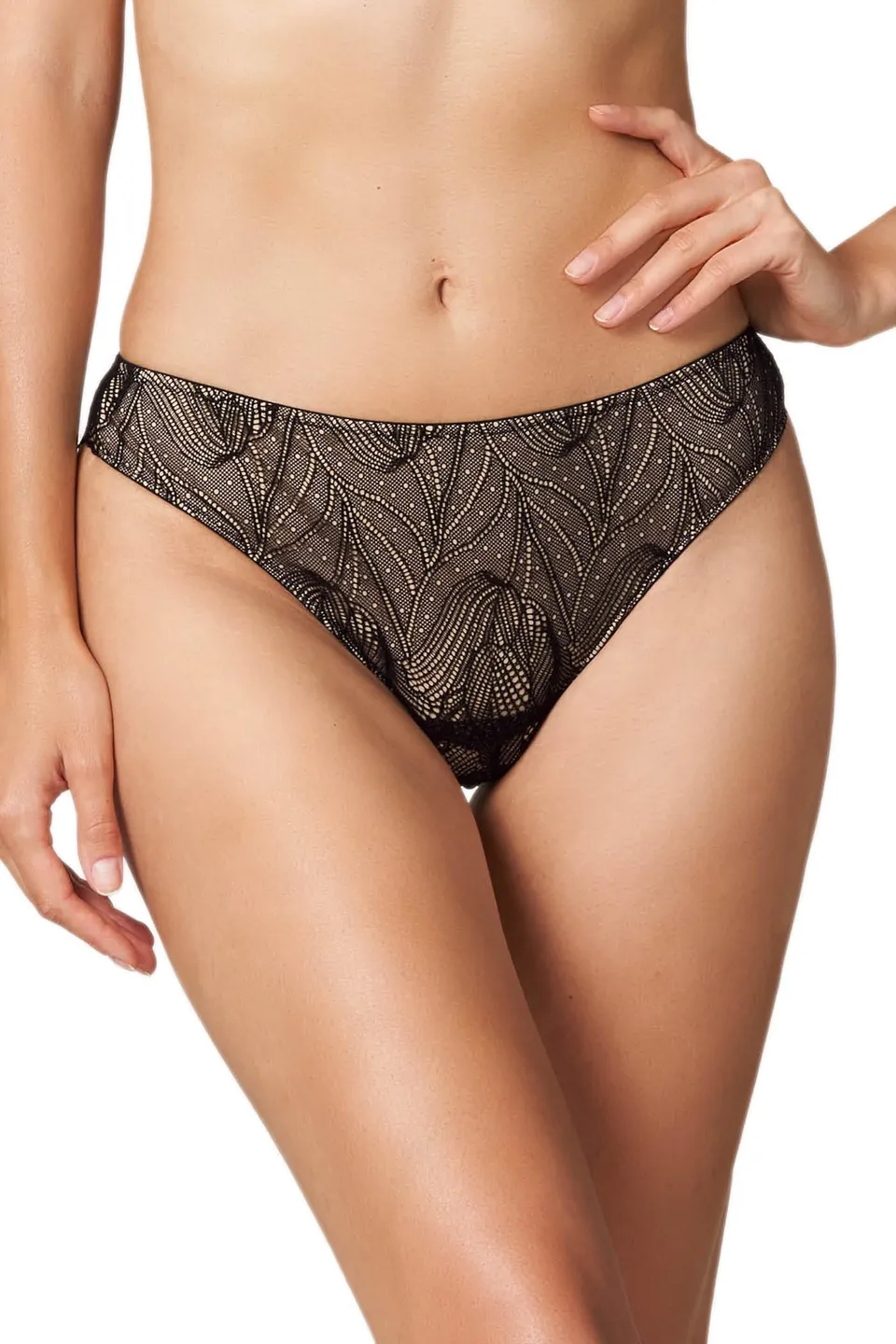 Goldenpoint Midnight Tulip Brasiliana Fianco Basso Pizzo Cotone