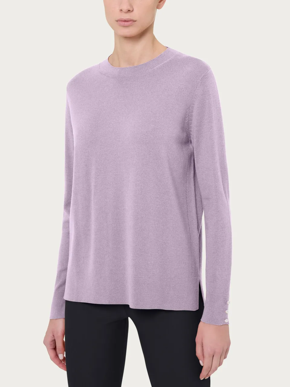 Ragno Merino Soft Maglia Girocollo Donna Orchid Petal