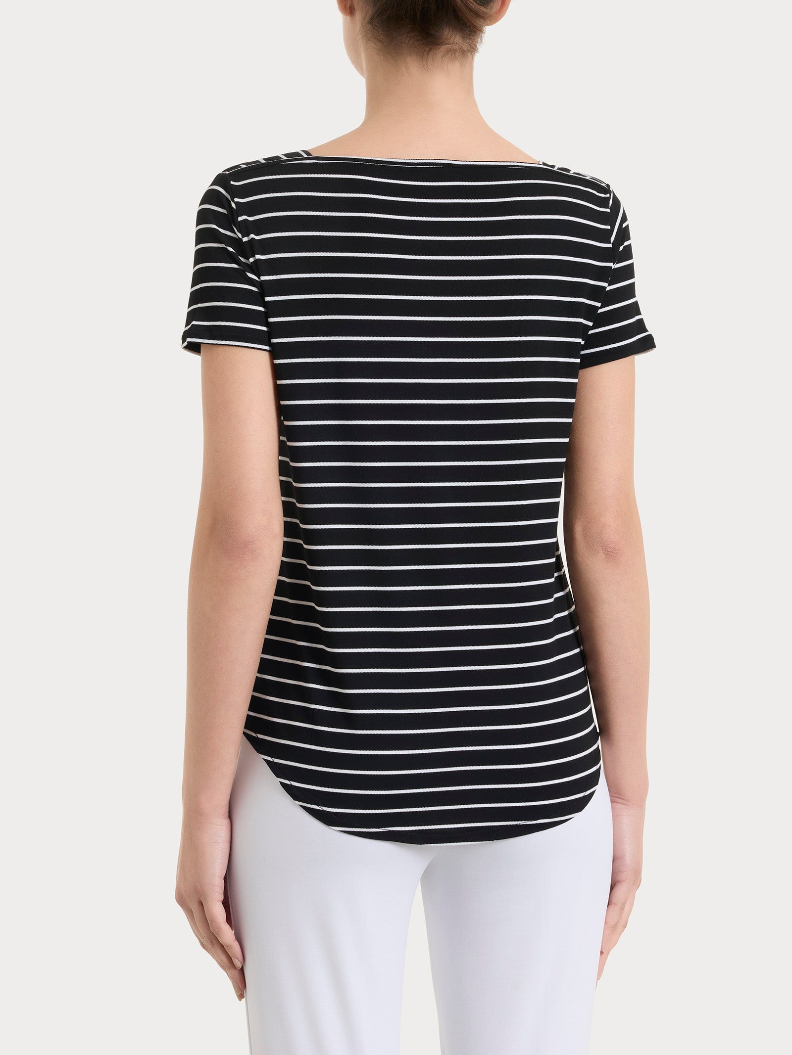 Ragno Summer Light Righe nero maglietta barchetta