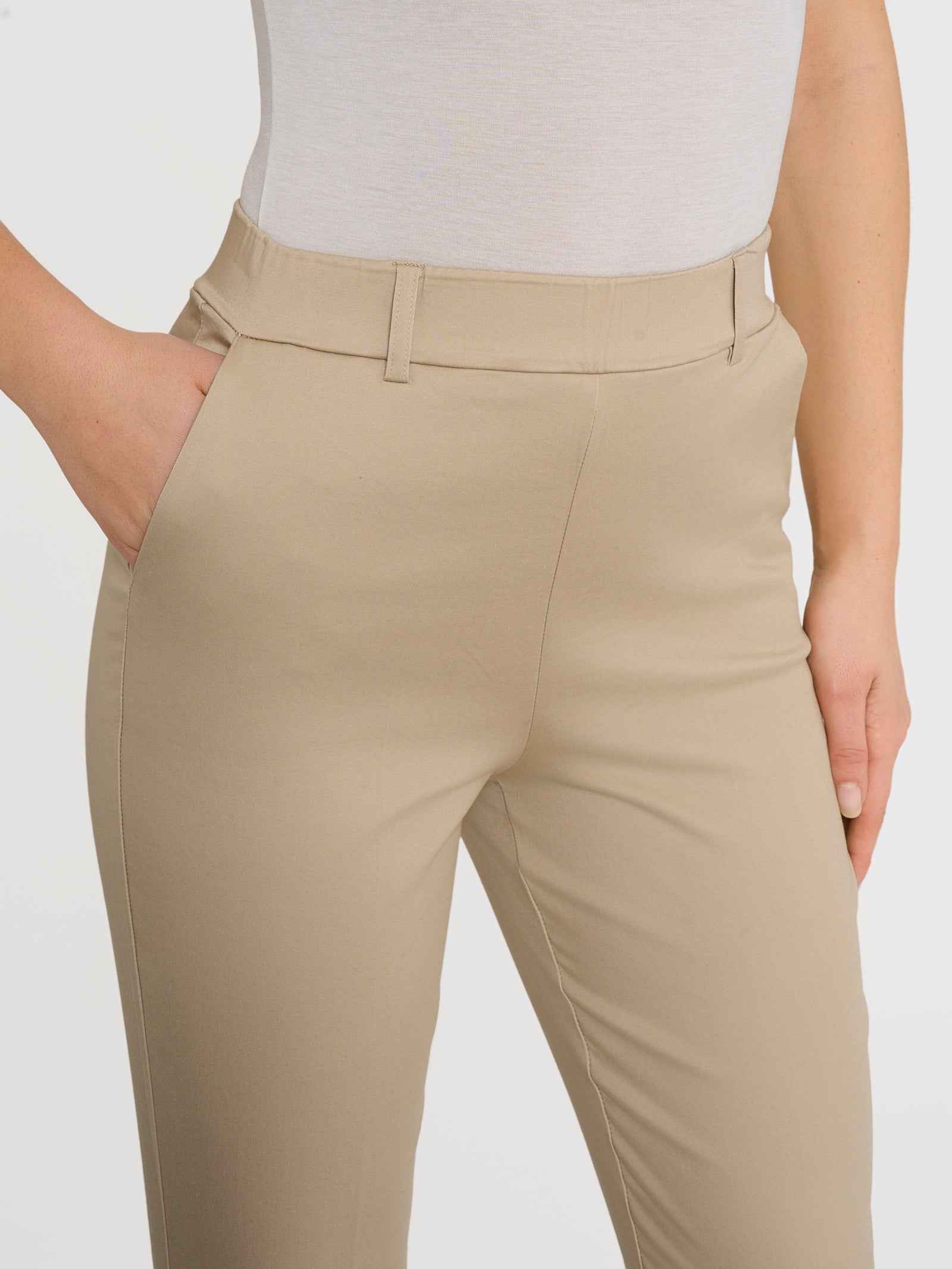 Ragno Satin Power pantalone chino slim Irish Cream cotone