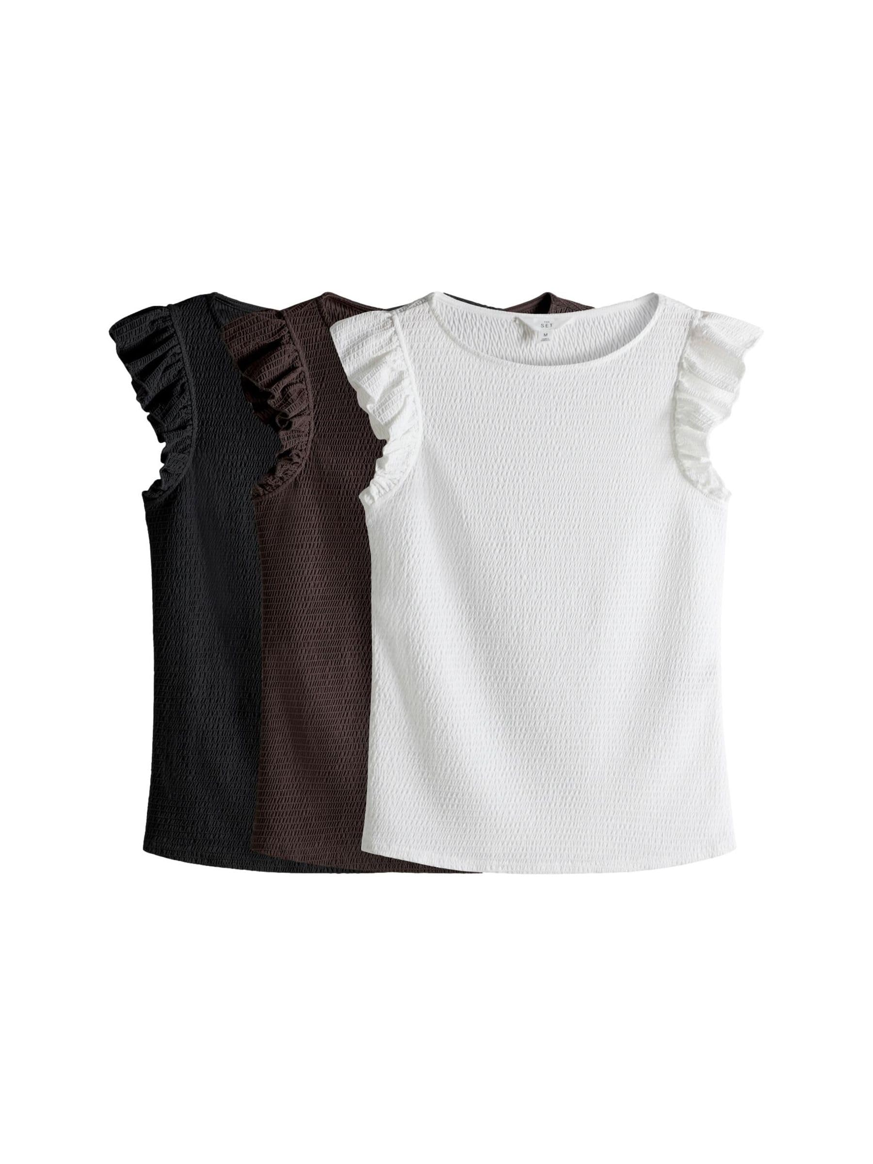 Next The Set T-Shirt Donna Volant Testurizzata da 3