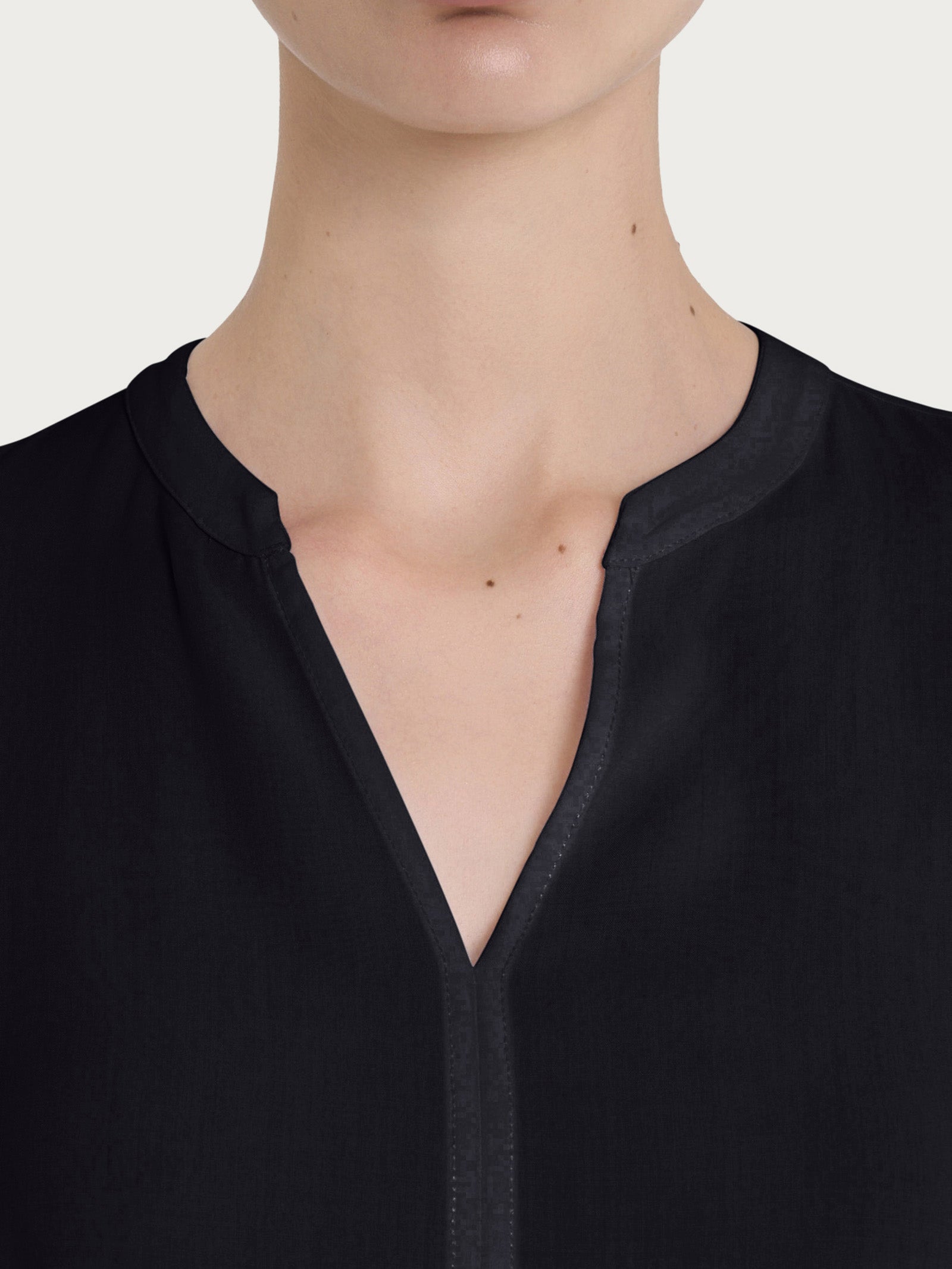 Ragno blusa coreana manica 3/4 ecoseta nero