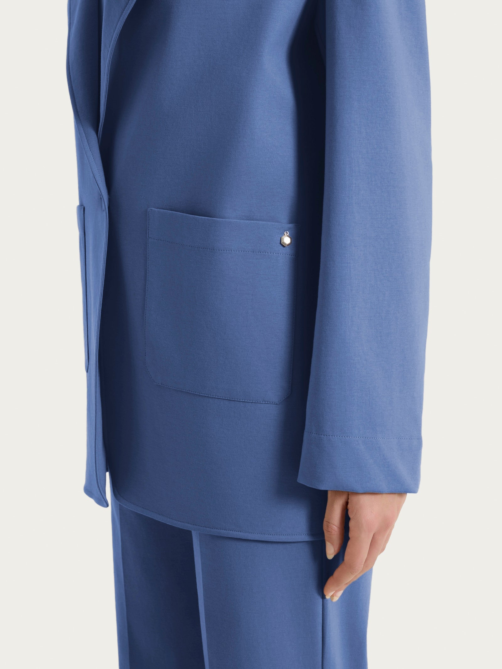 Ragno Gem Blazer Compact Light Oceana destrutturato un bottone