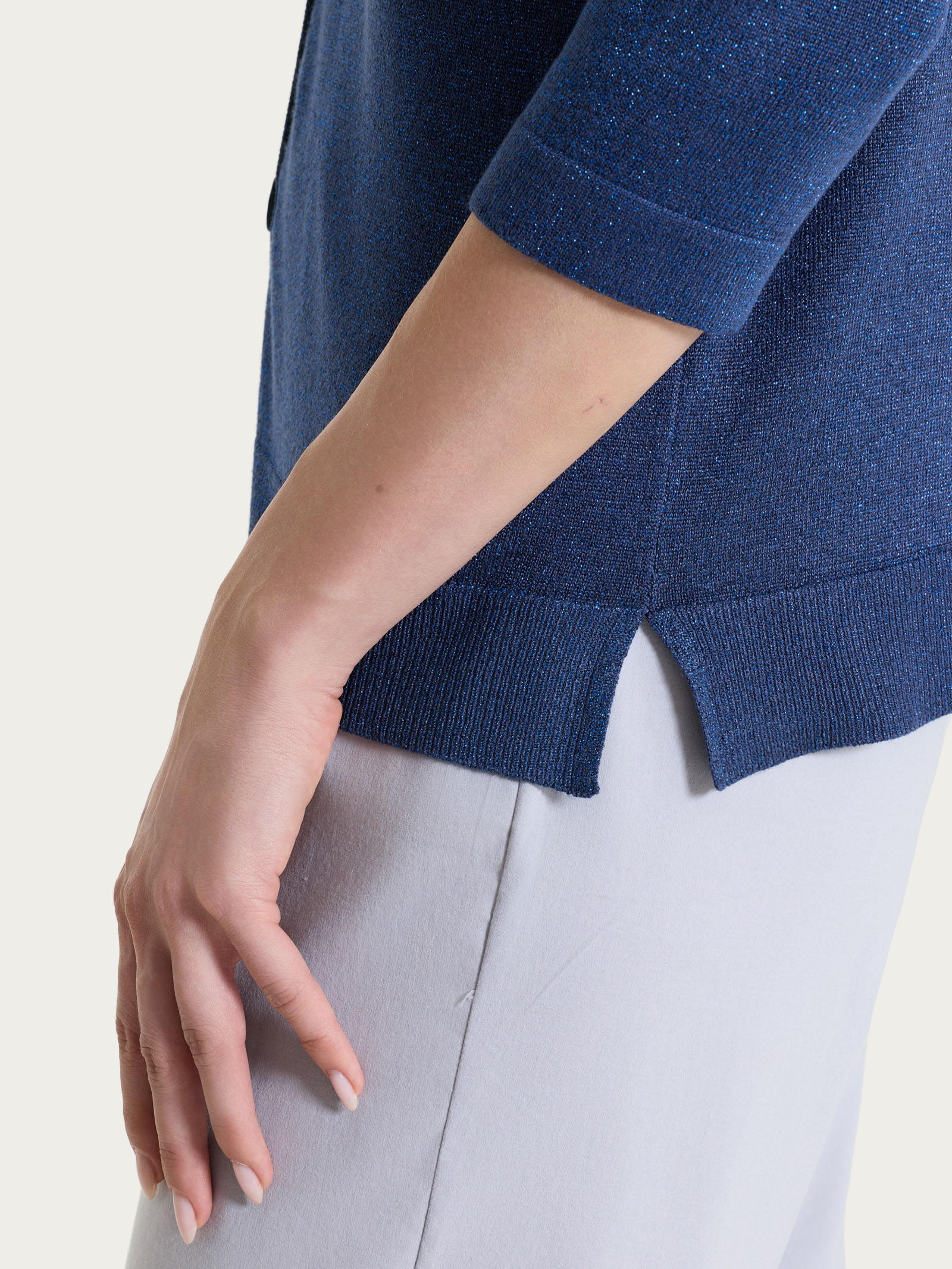 Ragno Summertime Lurex cardigan bottoni Oceana