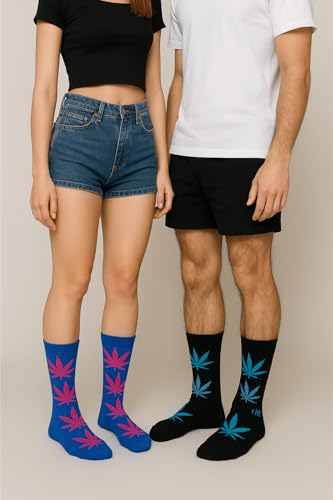 Lady C calze foglia unisex metà gamba 3 paia cotone