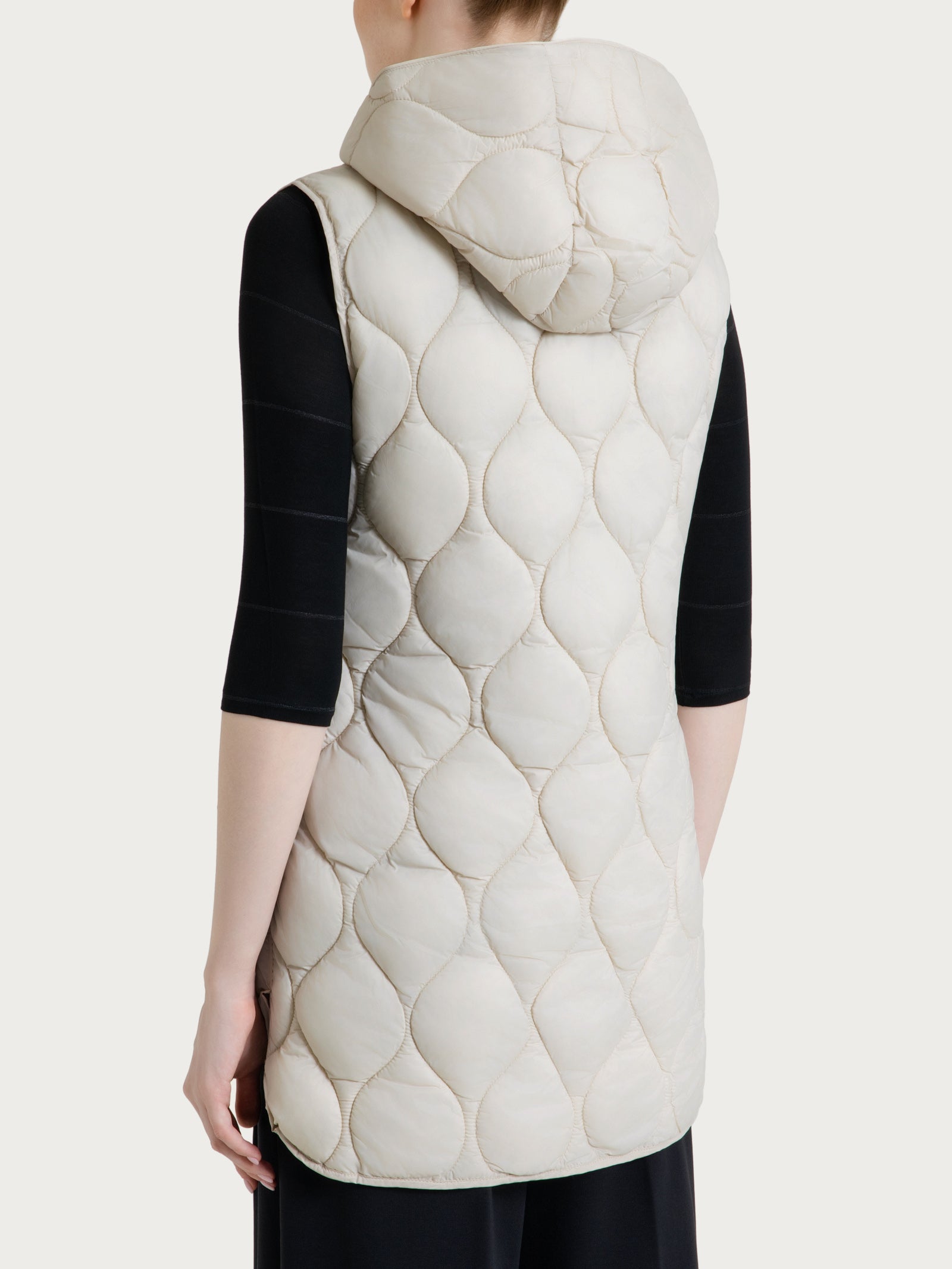 Ragno Onion Quilt Piumino Smanicato con Cappuccio Champignon