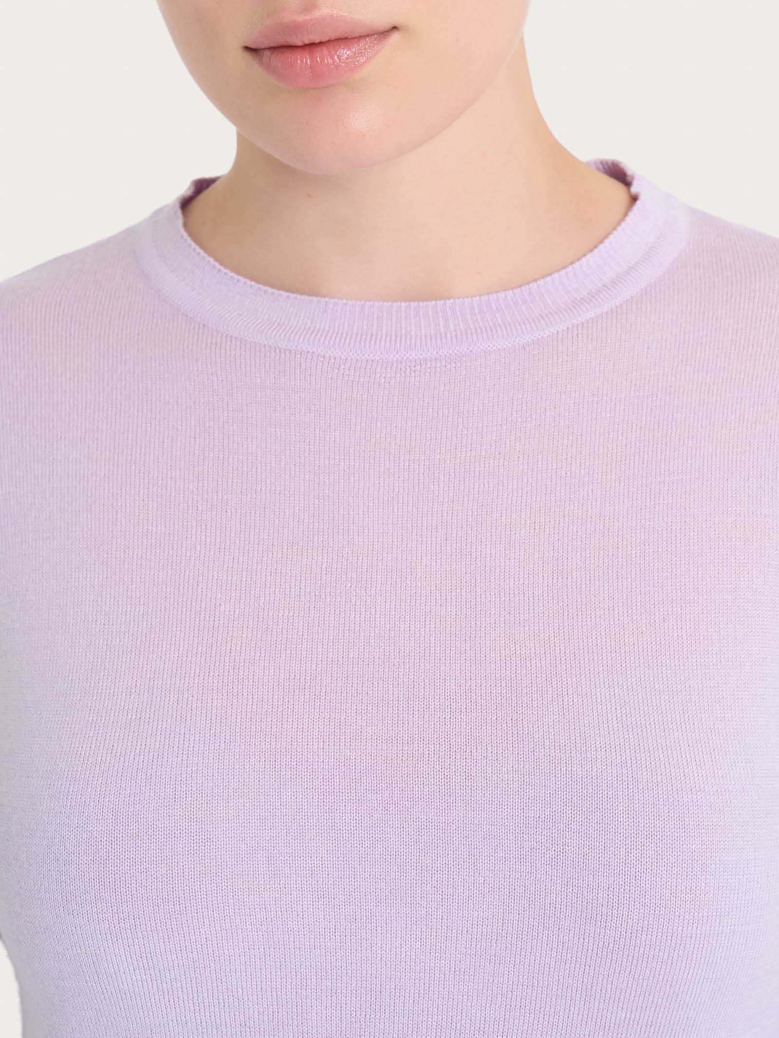 Ragno Merino Soft Maglia girocollo Orchid Petal lana