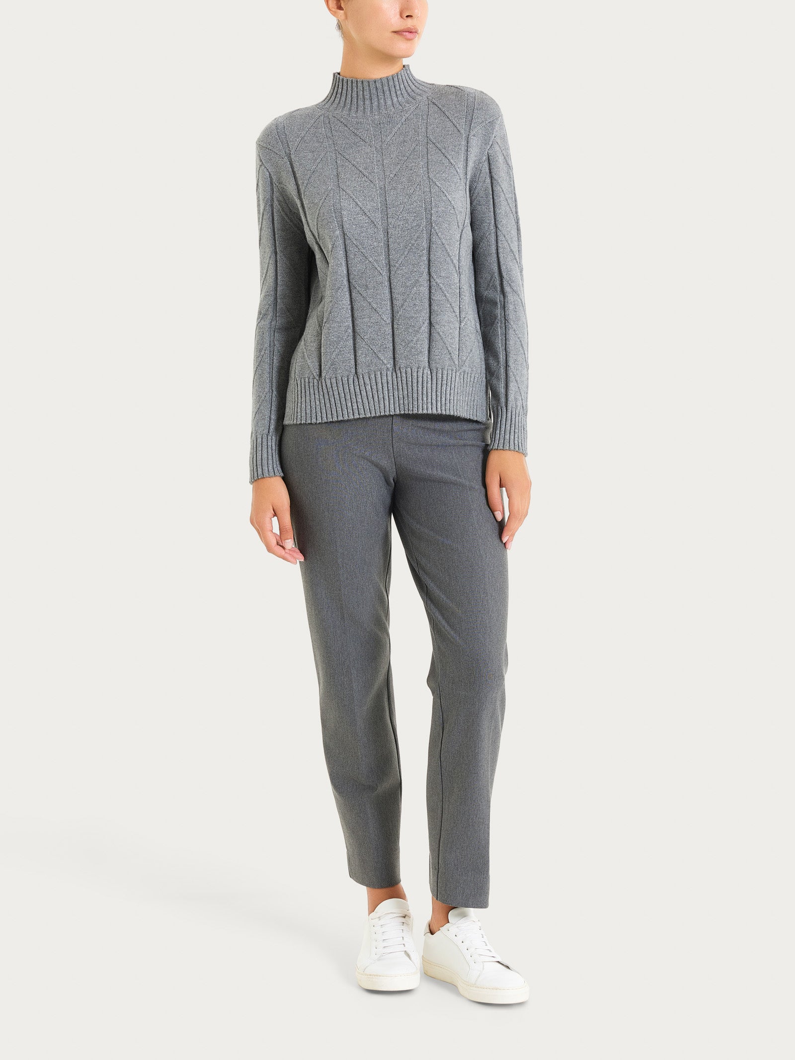 Ragno Super Soft lupetto punto spiga Ferro Mel. boxy