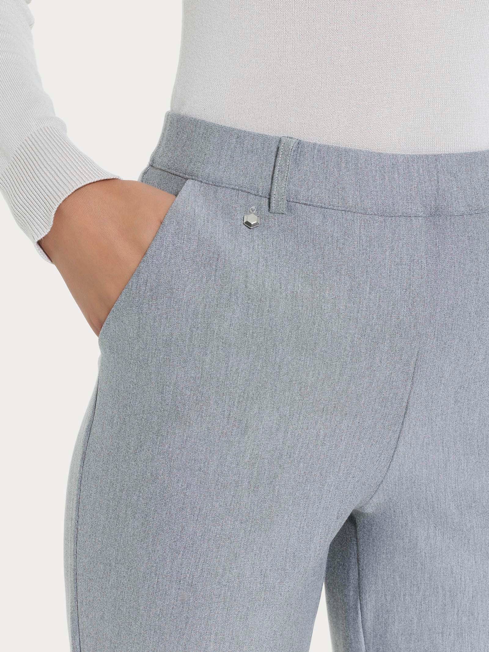Ragno Compact Pantalone Flare The Flare Grigio elasticizzato