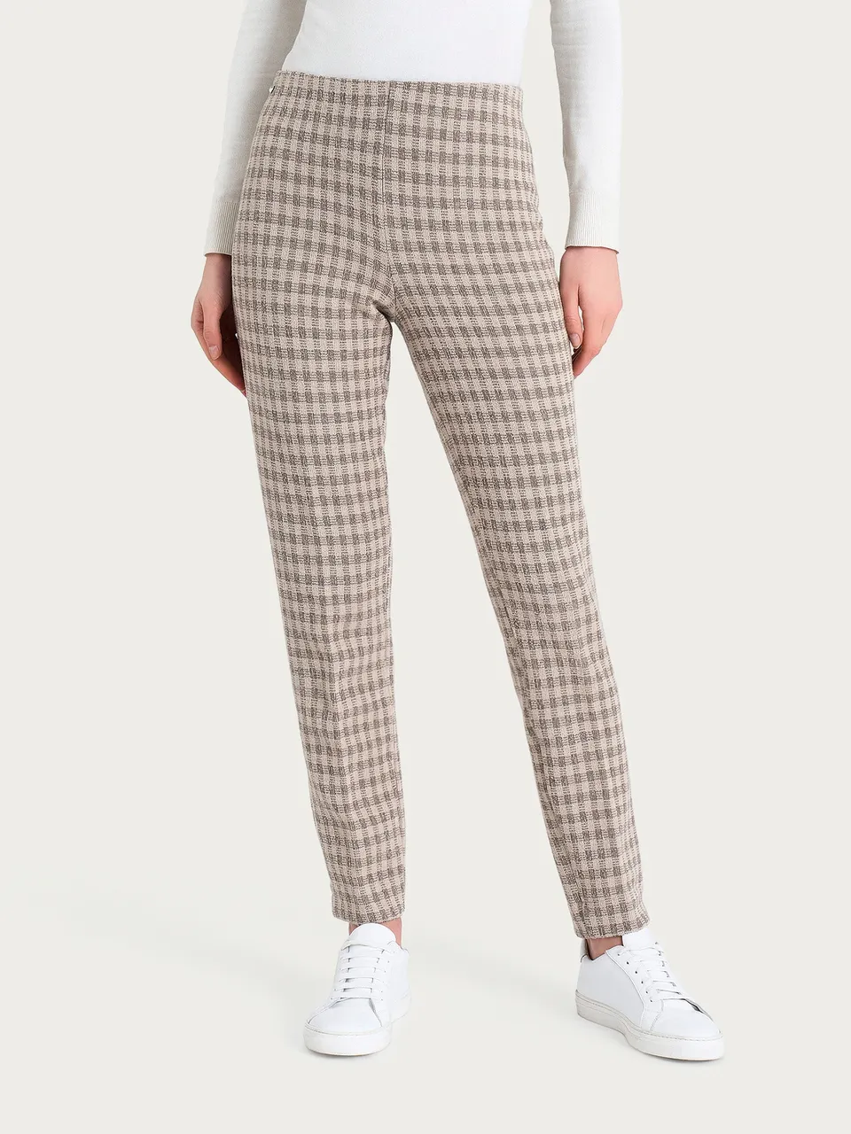 Ragno Compact Pantalone sigaretta donna Pine Bark check