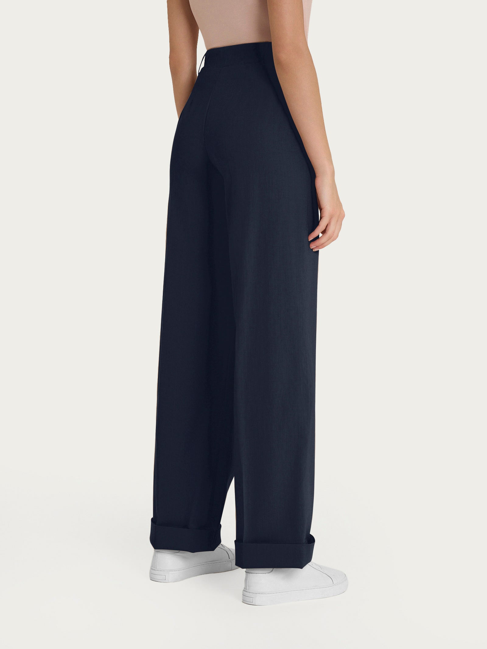 Ragno Super Natural Pantalone ampio con tasche bleu