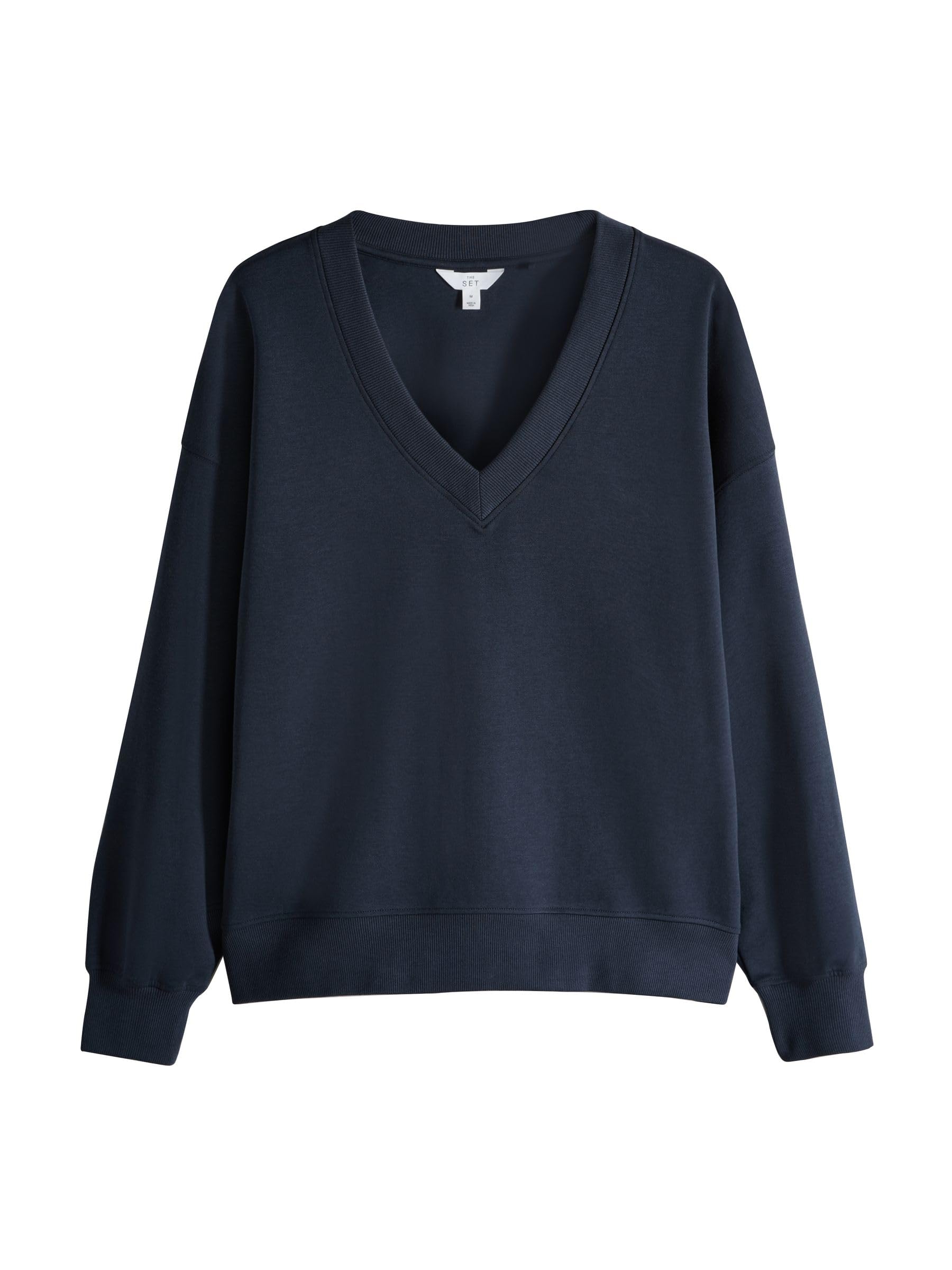 The Set donna felpe scollo a V interlock 2 pz