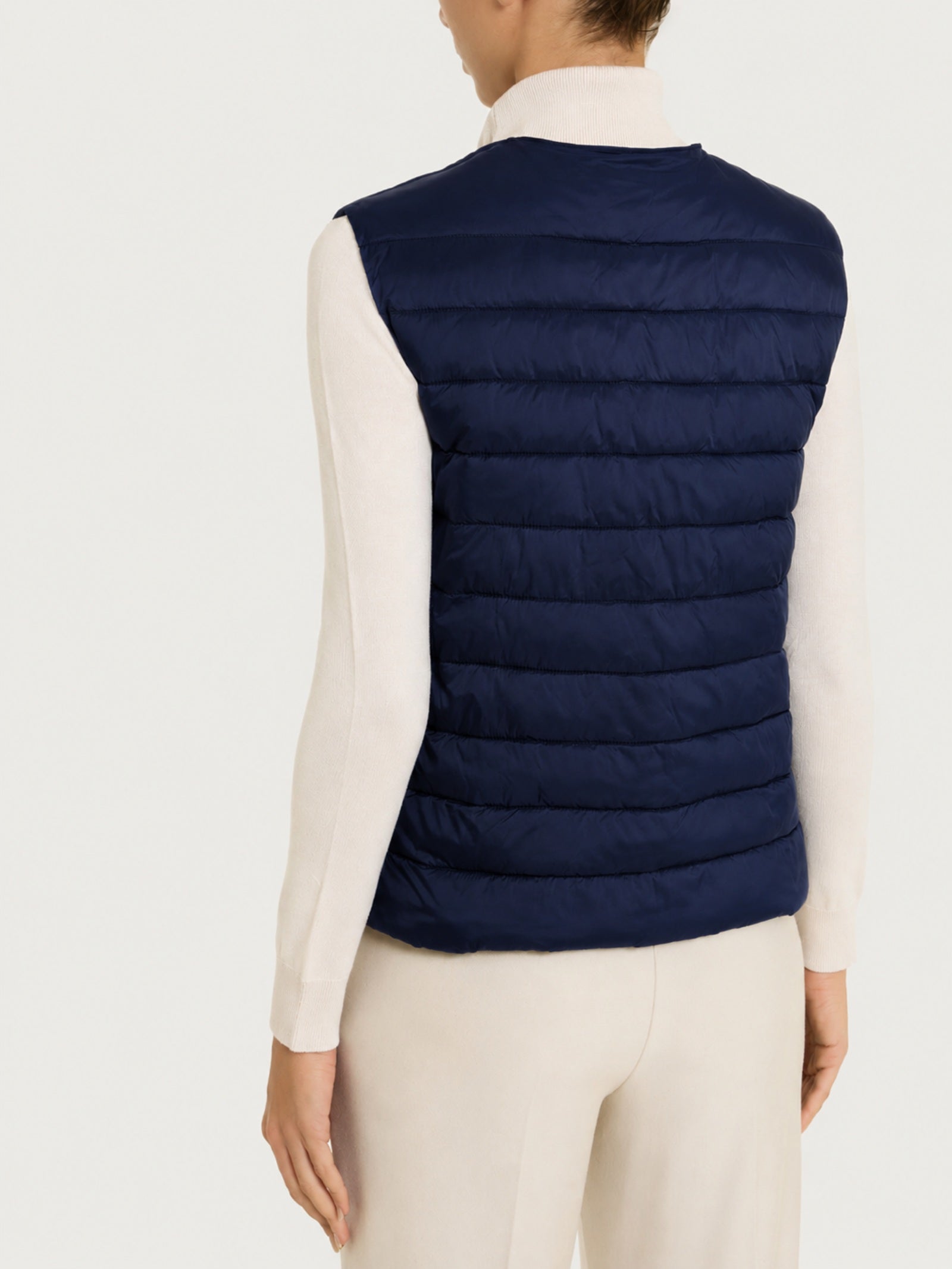 Ragno Ultralight Piumino smanicato blu trapuntato