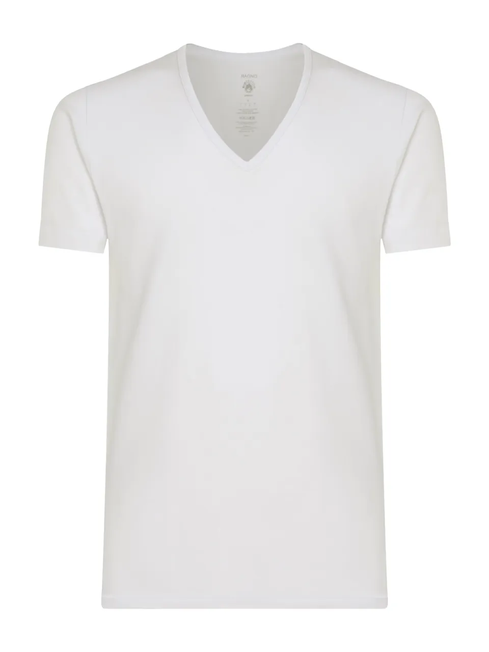 Ragno Comfort Maglietta Scollo V Cotone Bianco Manica Corta