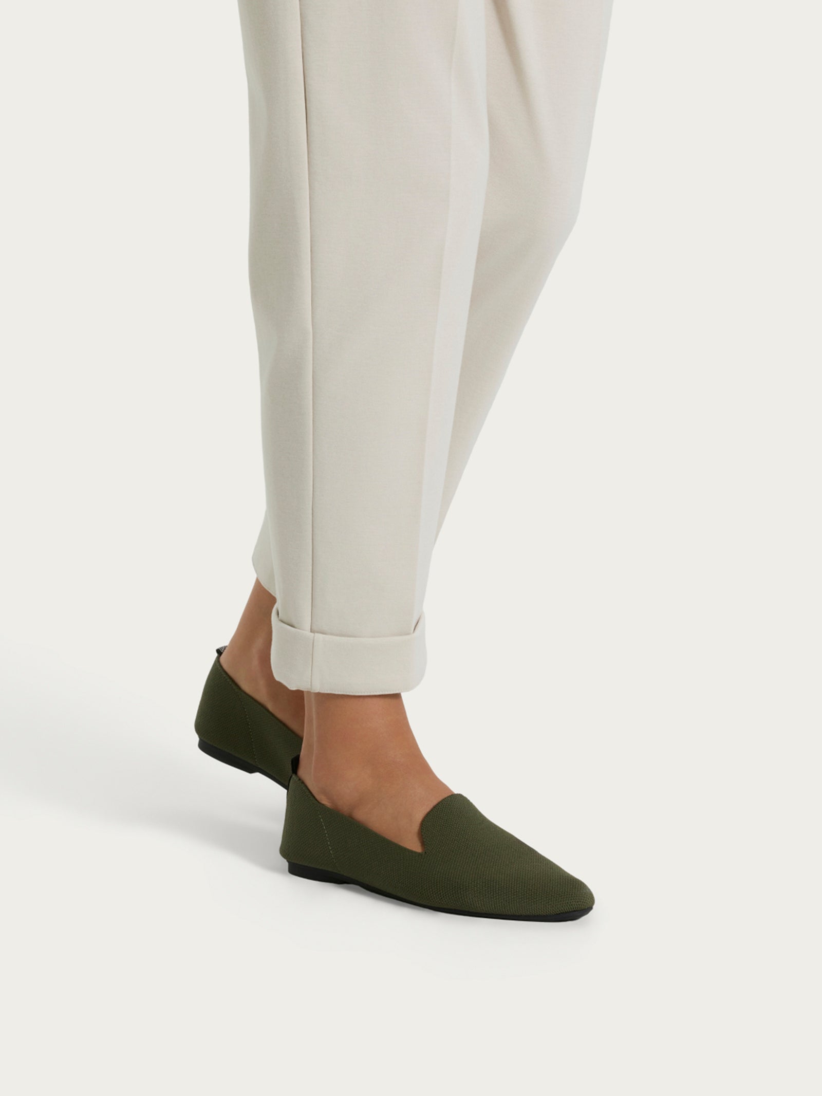 Ragno loafer slip on maglia Dark Olive memory foam antiscivolo