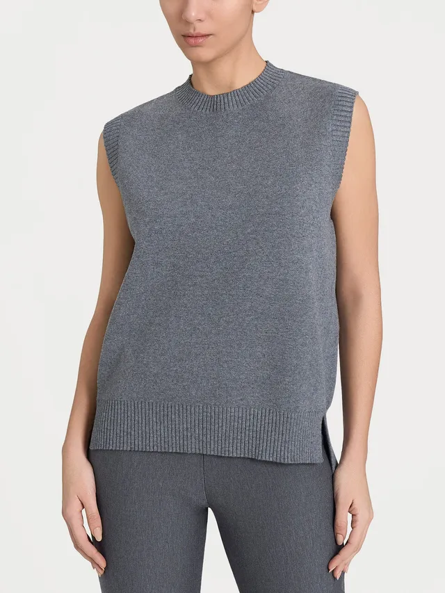 Ragno Super Soft gilet smanicato donna ferro melange