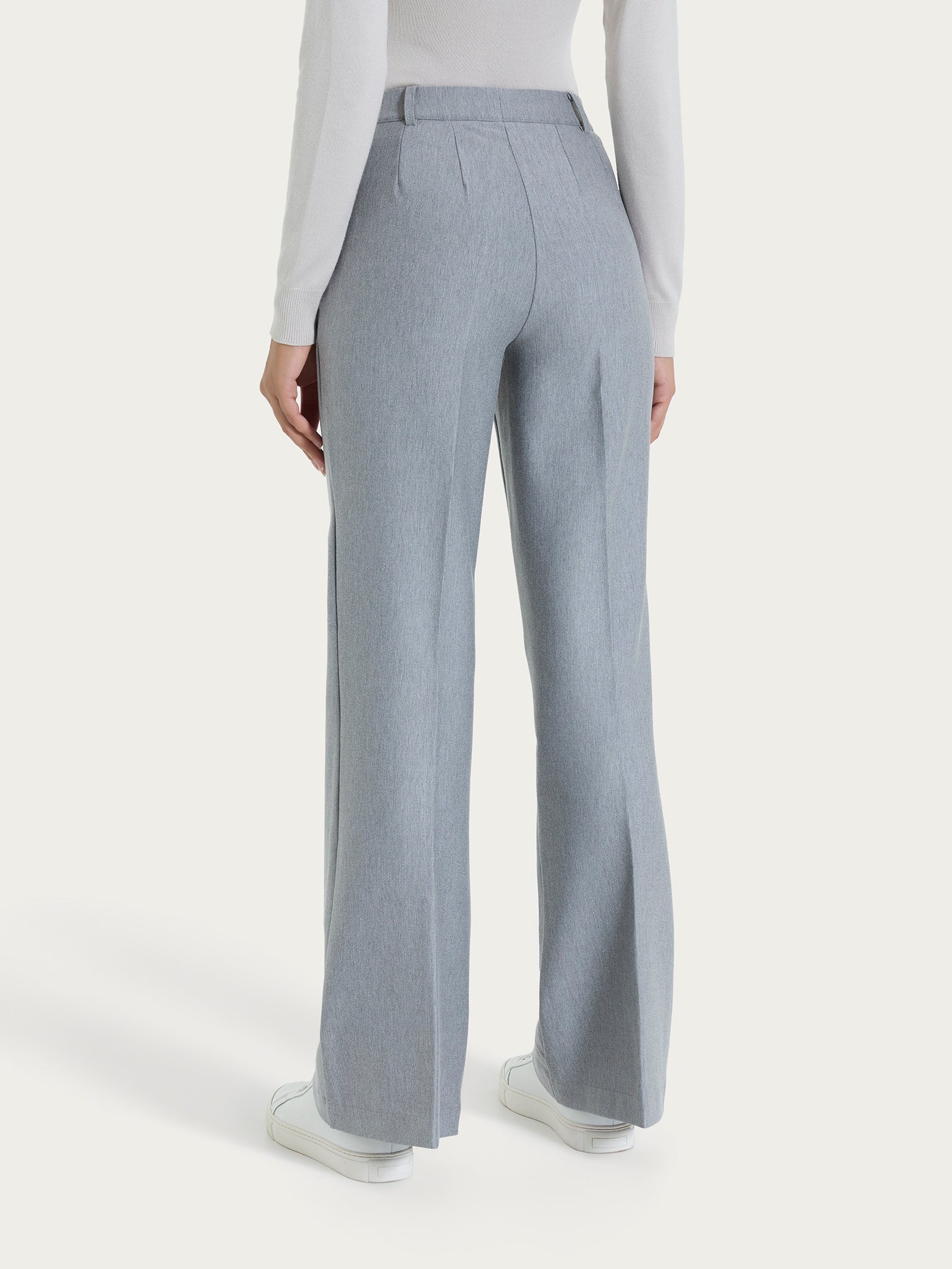 Ragno Compact Pantalone Flare The Flare Grigio elasticizzato
