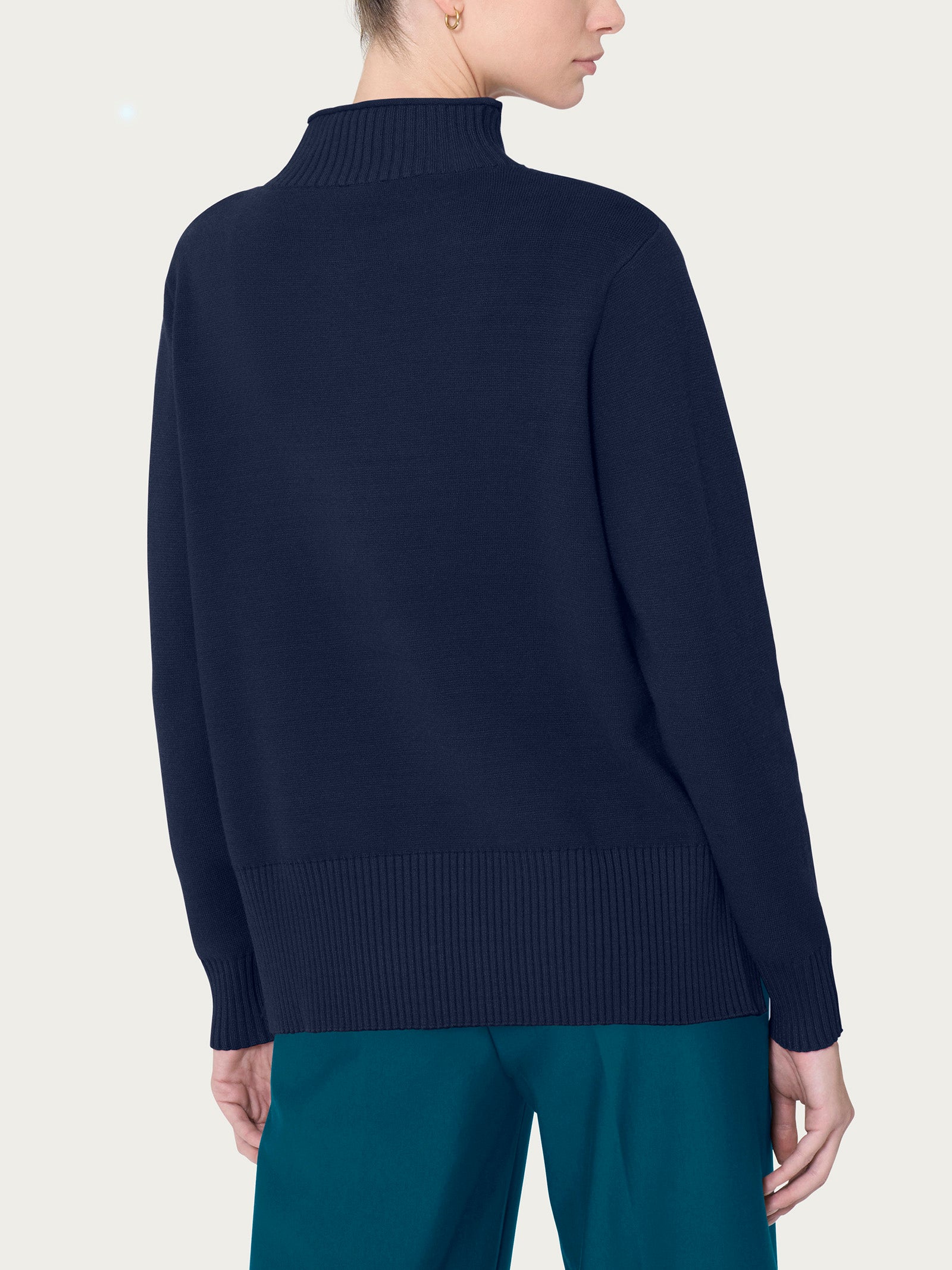 Ragno Super Soft maglia lupetto viscosa donna blu