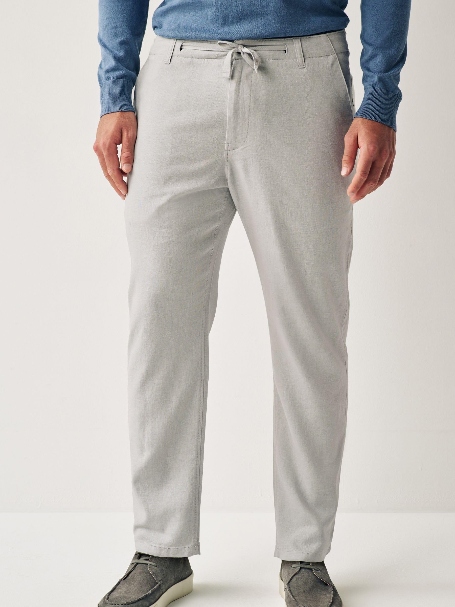 Next Pantaloni Lino Uomo Coulisse Misto Lino