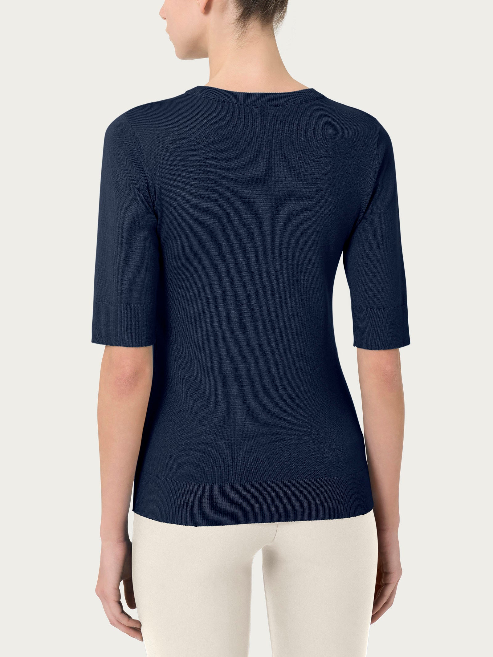 Ragno Four Seasons maglia girocollo bleu manica corta