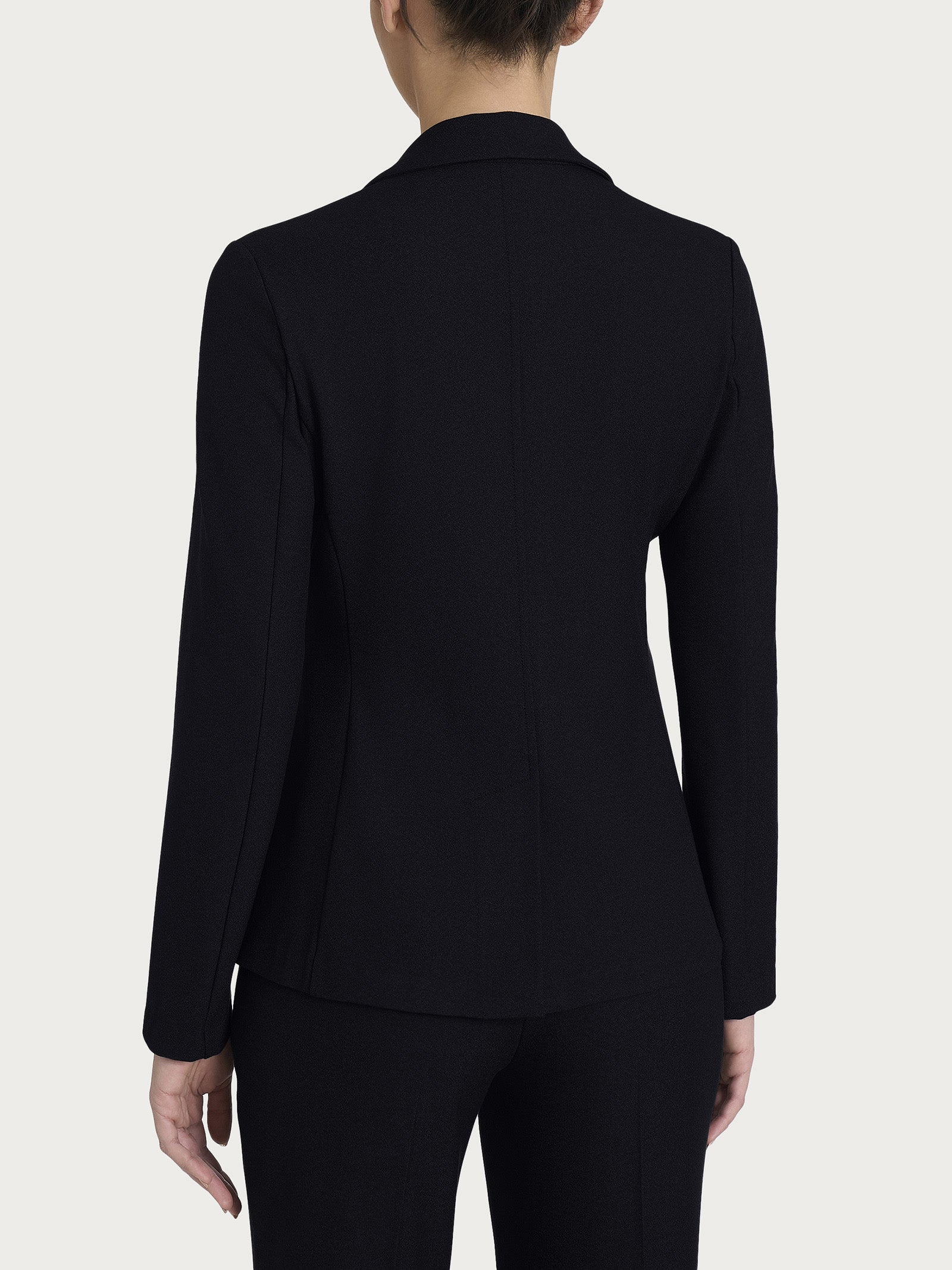 Ragno Flannel Twill Blazer Due Bottoni Nero Regular