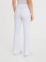 Ragno Satin Power pantaloni flare donna bianchi spacco cotone