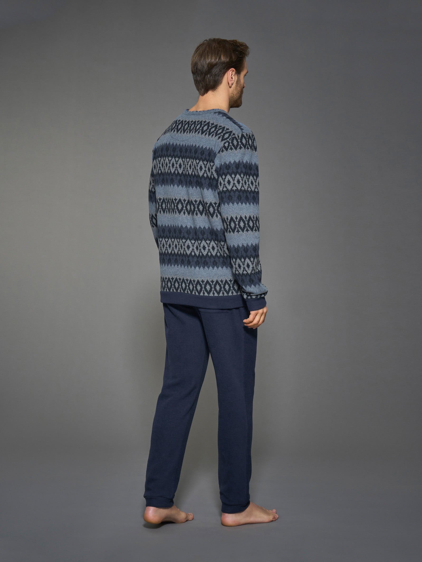 Ragno Sport Pigiama Lungo Serafino cotone caldo Fucile Mel