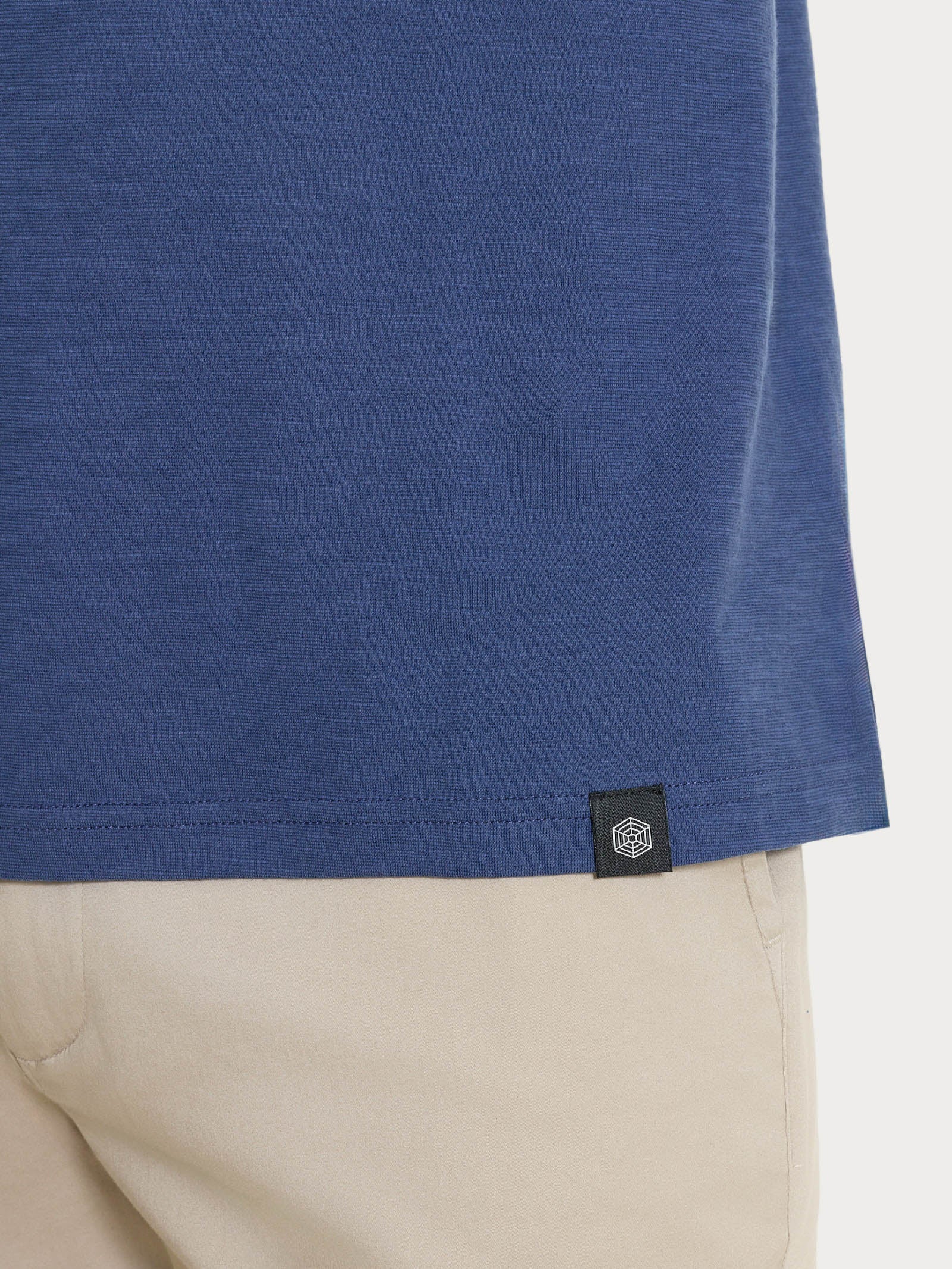 Ragno polo manica corta cotone Oceana blu