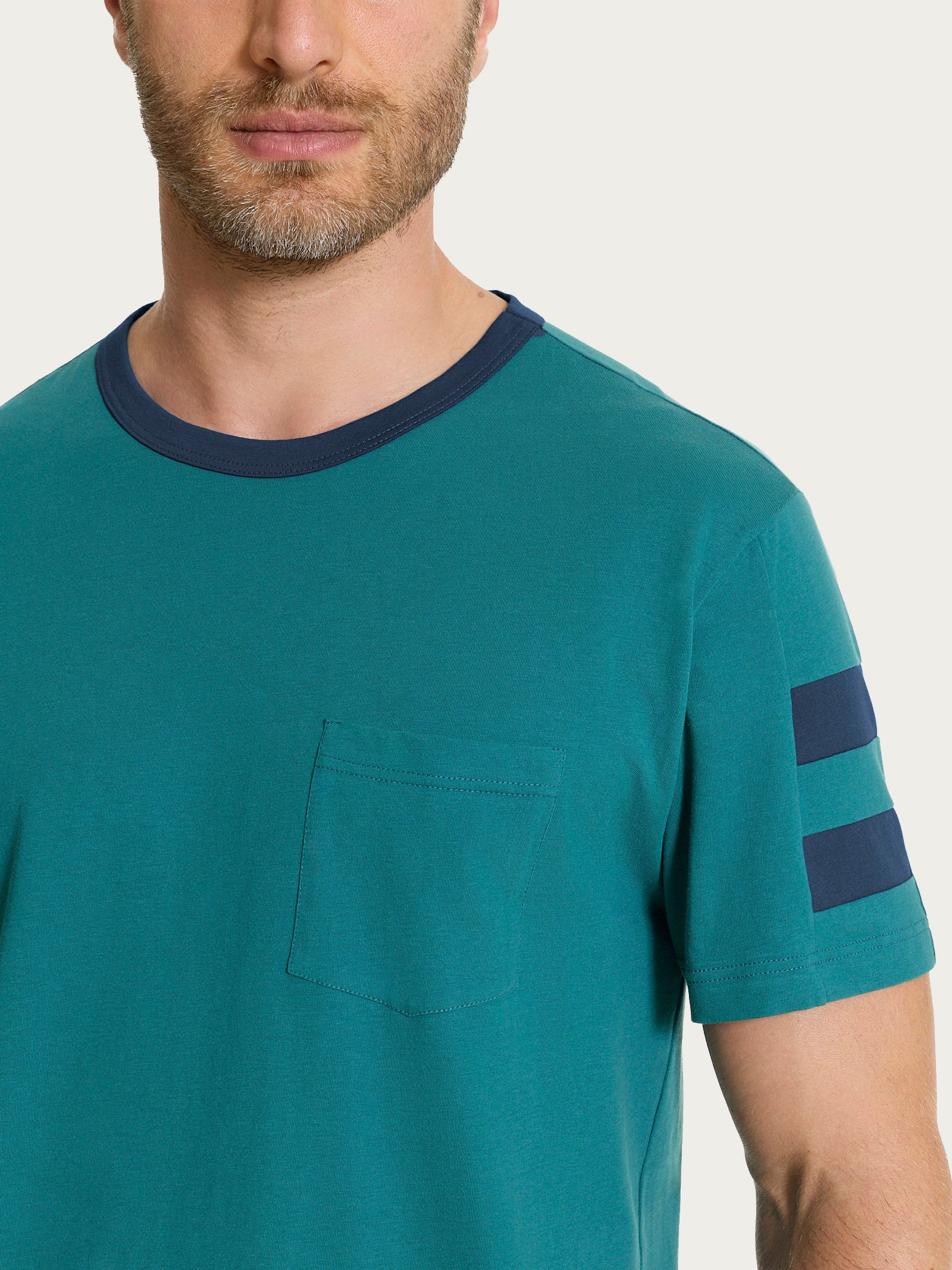 Ragno Jersey Cotone Maglietta Girocollo Fant. Bayberry con Taschino