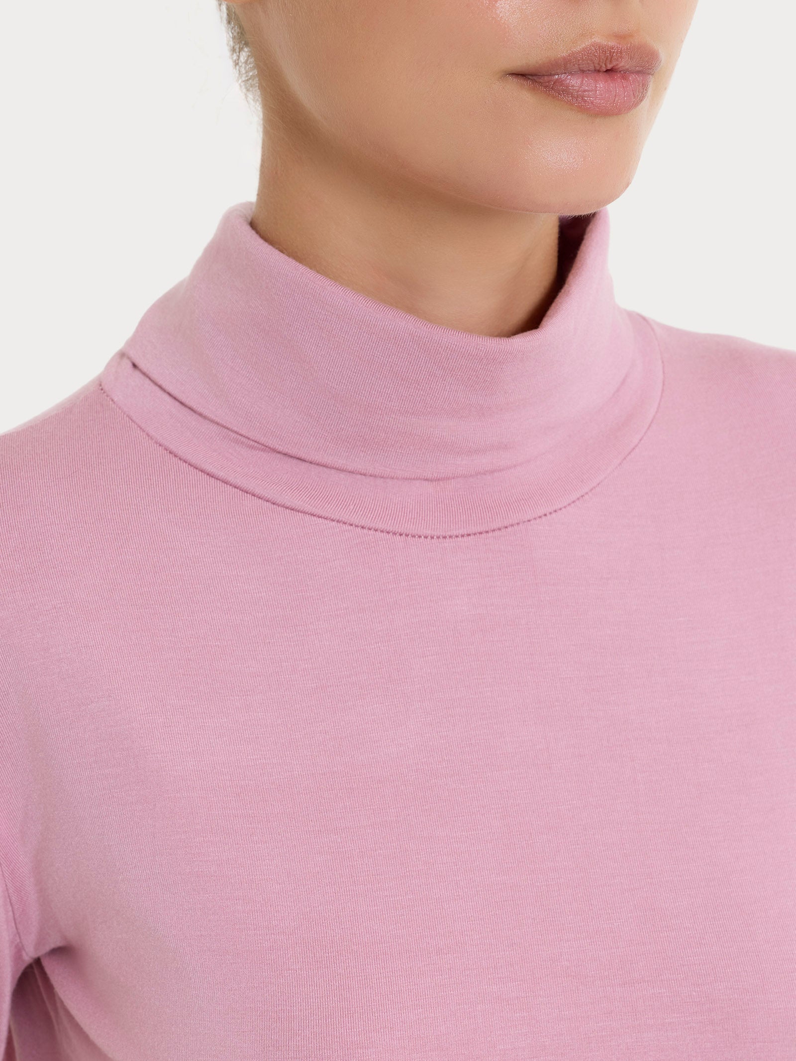 Ragno Eco Viscosa Dolcevita Collo Alto Lilas