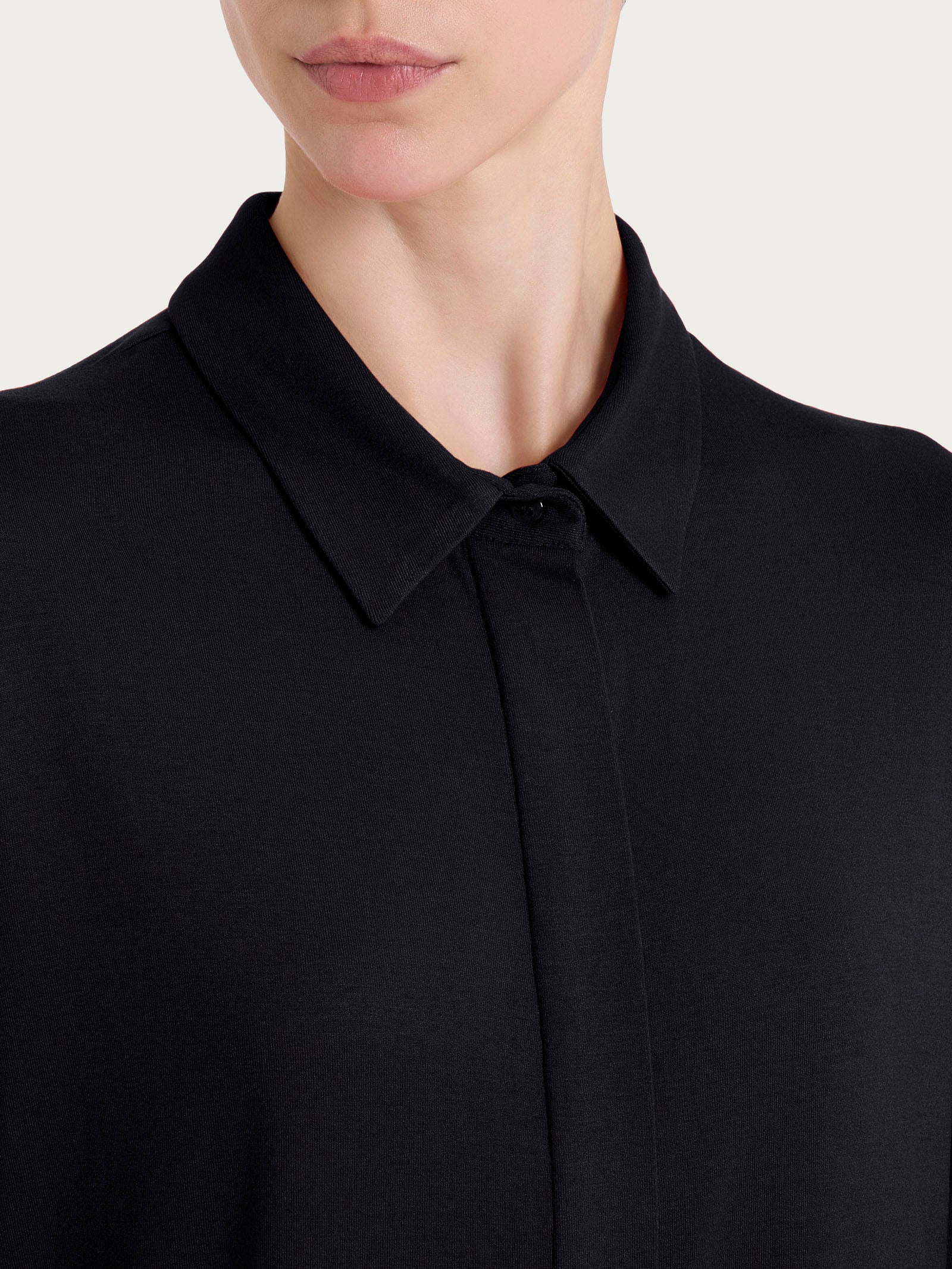Ragno Viscosa Summer camicia manica 3/4 nera traspirante