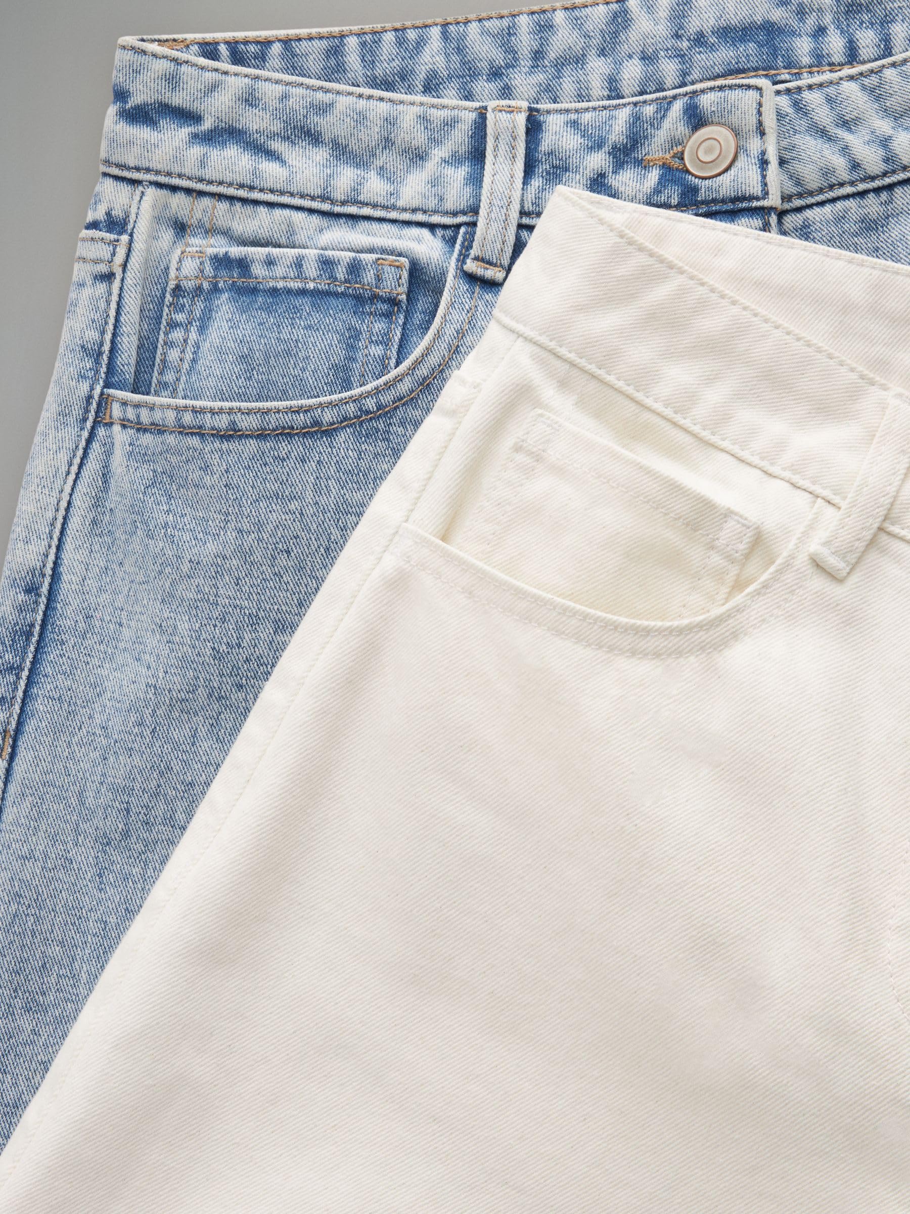 Geo Next The Set jeans donna gamba larga cotone 2 pezzi
