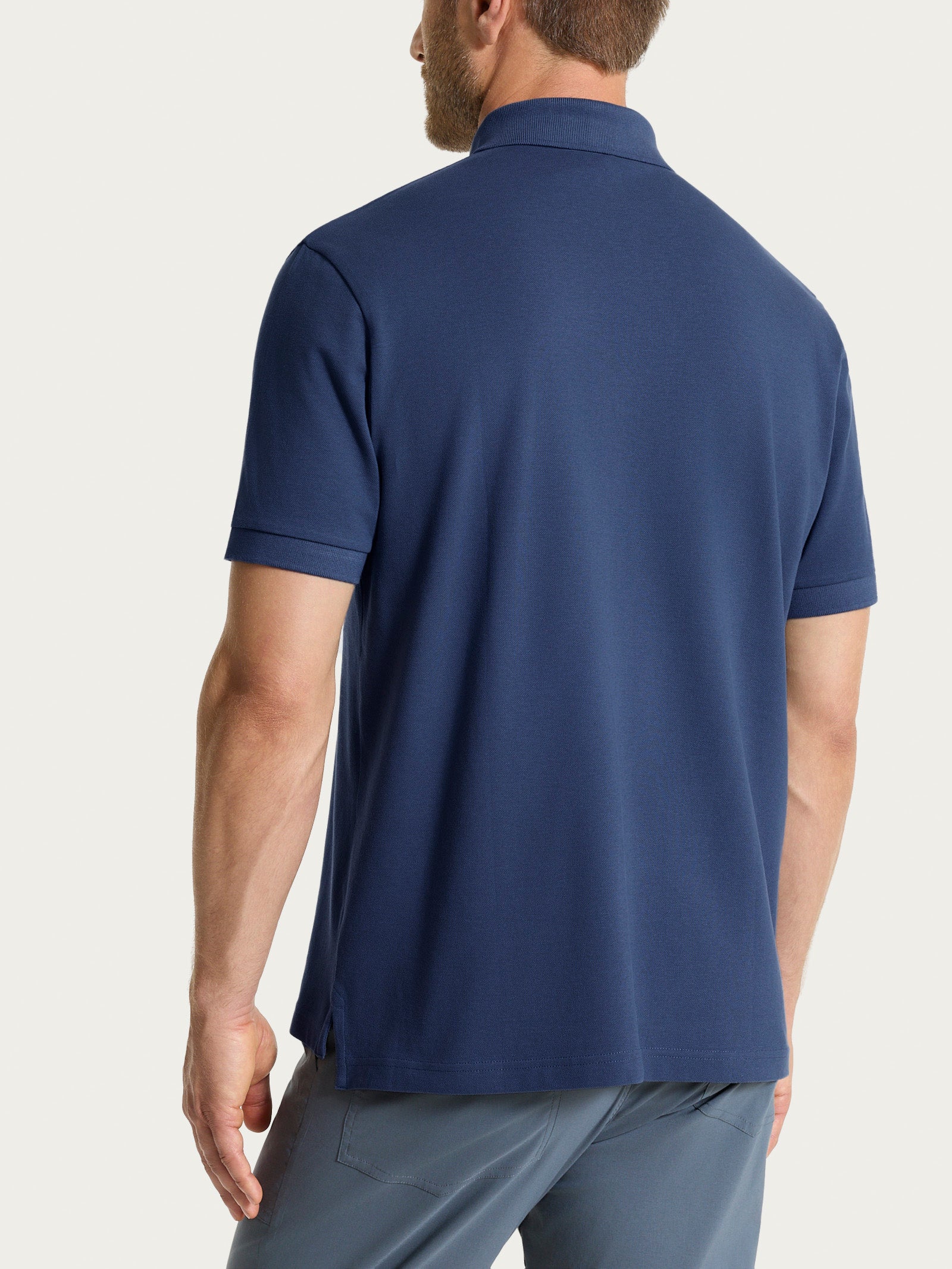 Ragno Sport Cotton Piquet Stretch Polo Naval Academy Blu