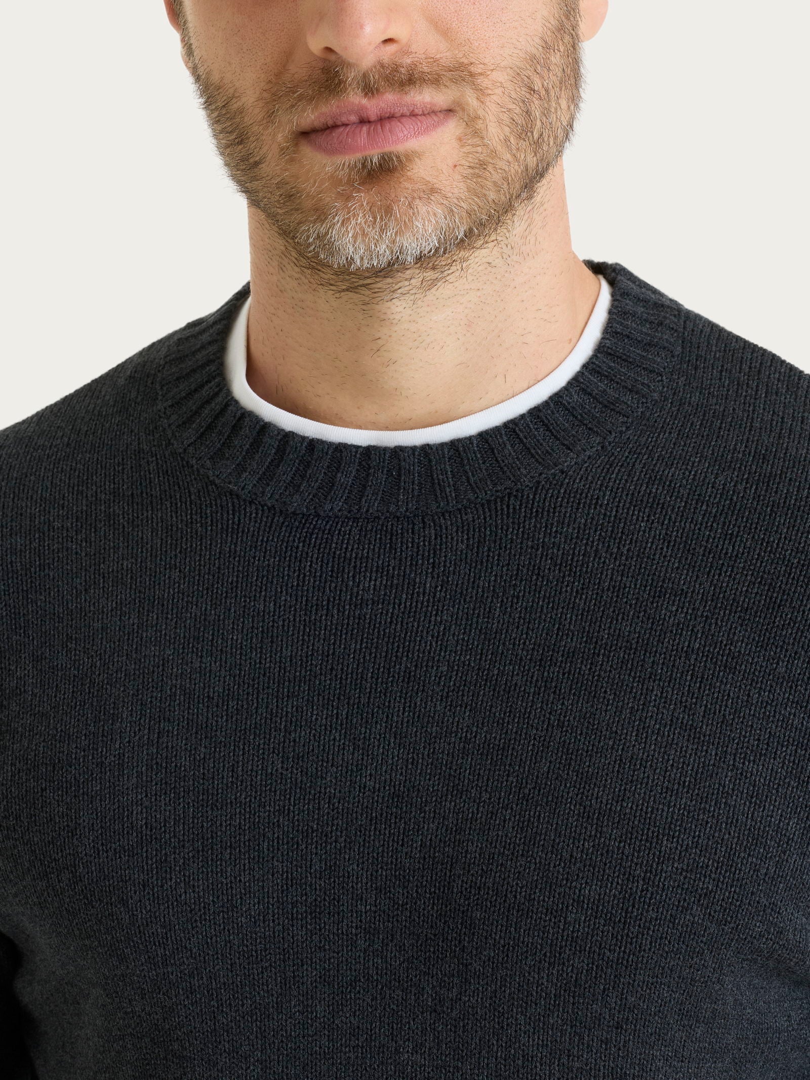 Ragno Winter Cotton Girocollo Pull Nero Cotone Uomo