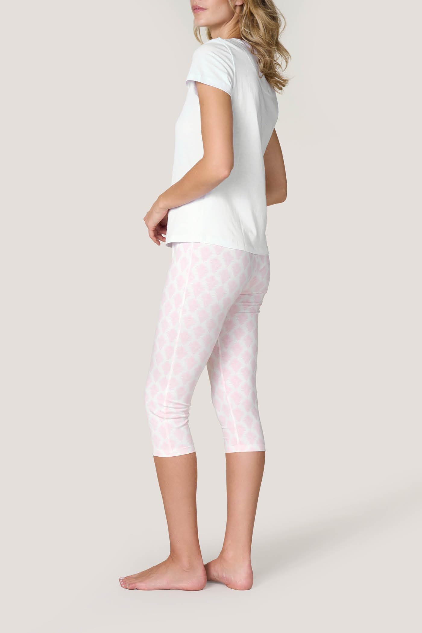 Goldenpoint pigiama capri donna stampa Fans uso quotidiano